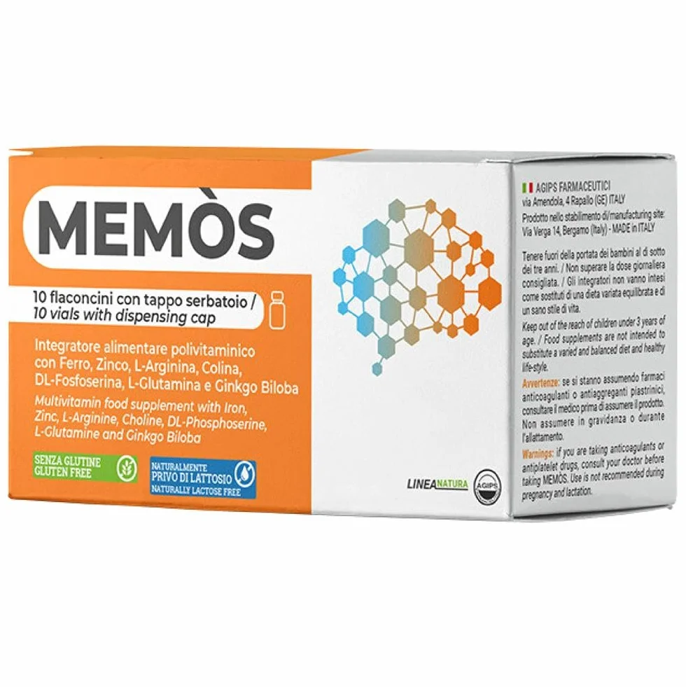 Agips Memos Integratore Memoria Concentrazione Stanchezza Mentale Ginko Biloba Vitamina B 10 Flaconi