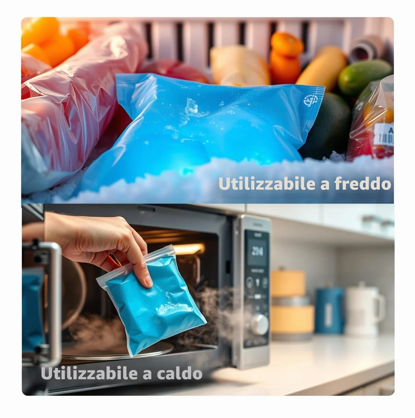 3 x cuscinetti refrigeranti blu – Made in Germany – nelle dimensioni 15 x 15 cm – Cool Pads – Pastiglie refrigeranti – Cuscino termico – Compressi freddi e compresse calde