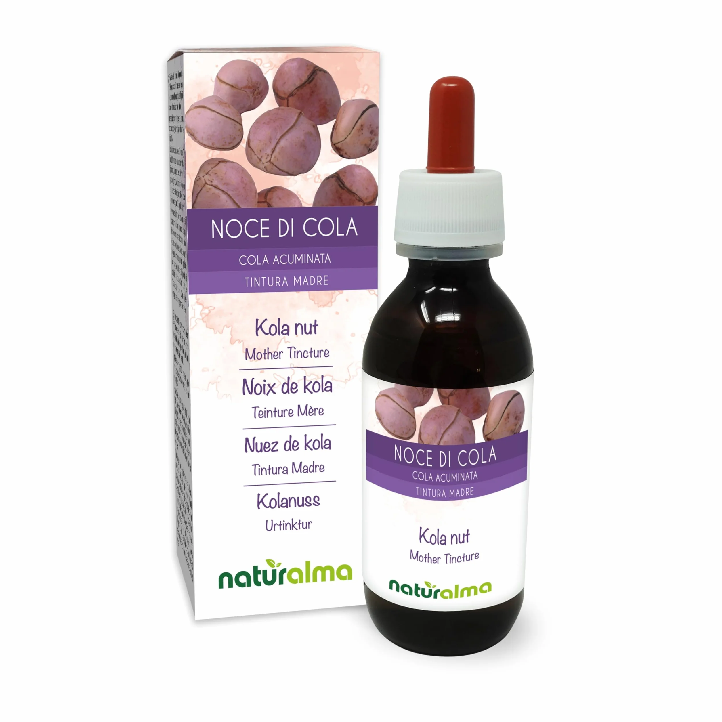 Naturalma Noce di Cola Tintura Madre analcoolica Estratto liquido gocce 120 ml Integratore alimentare Vegano