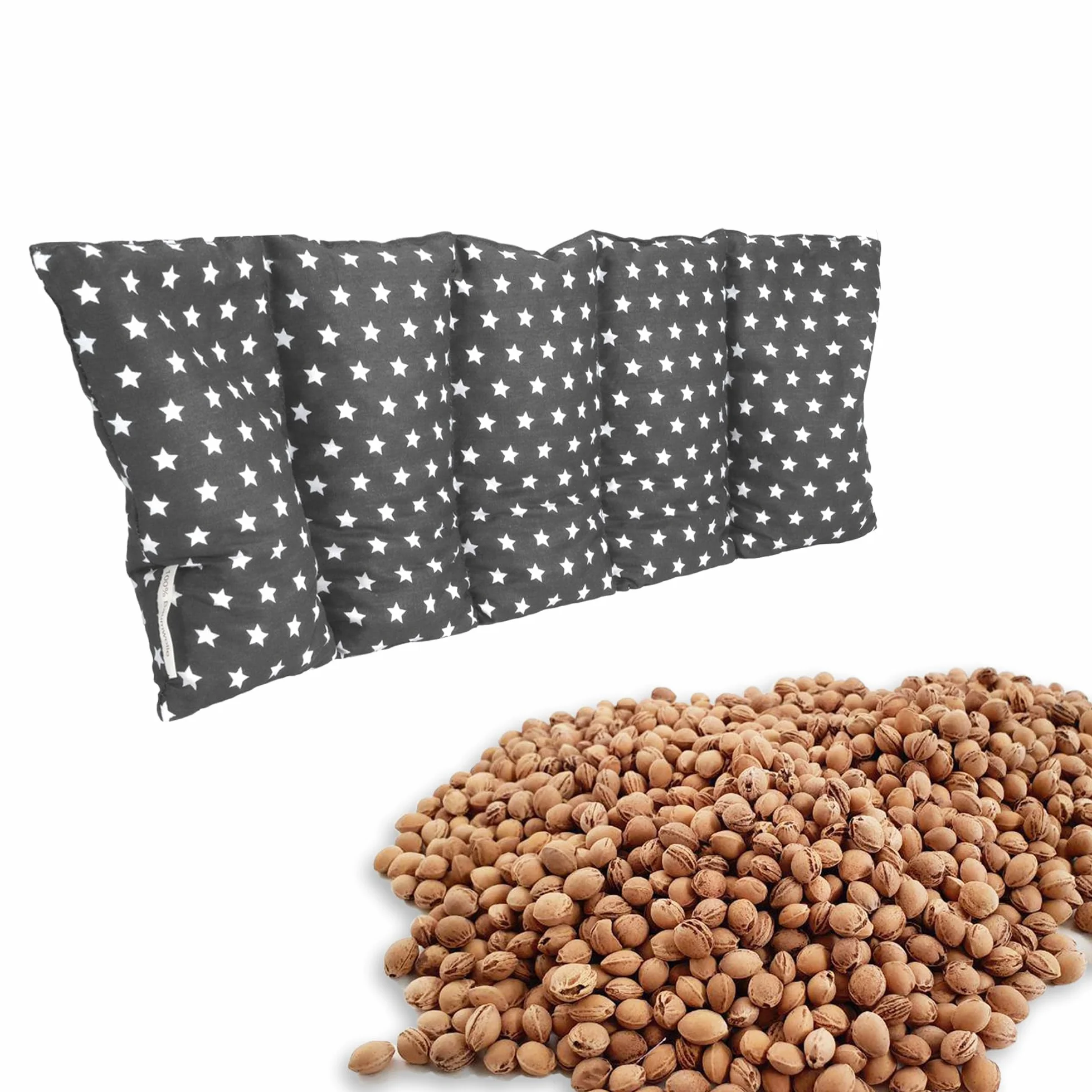 Grande cuscino con noccioli di ciliegia, riscaldante per microonde (cuscino riscaldante), lungo per rilassarsi