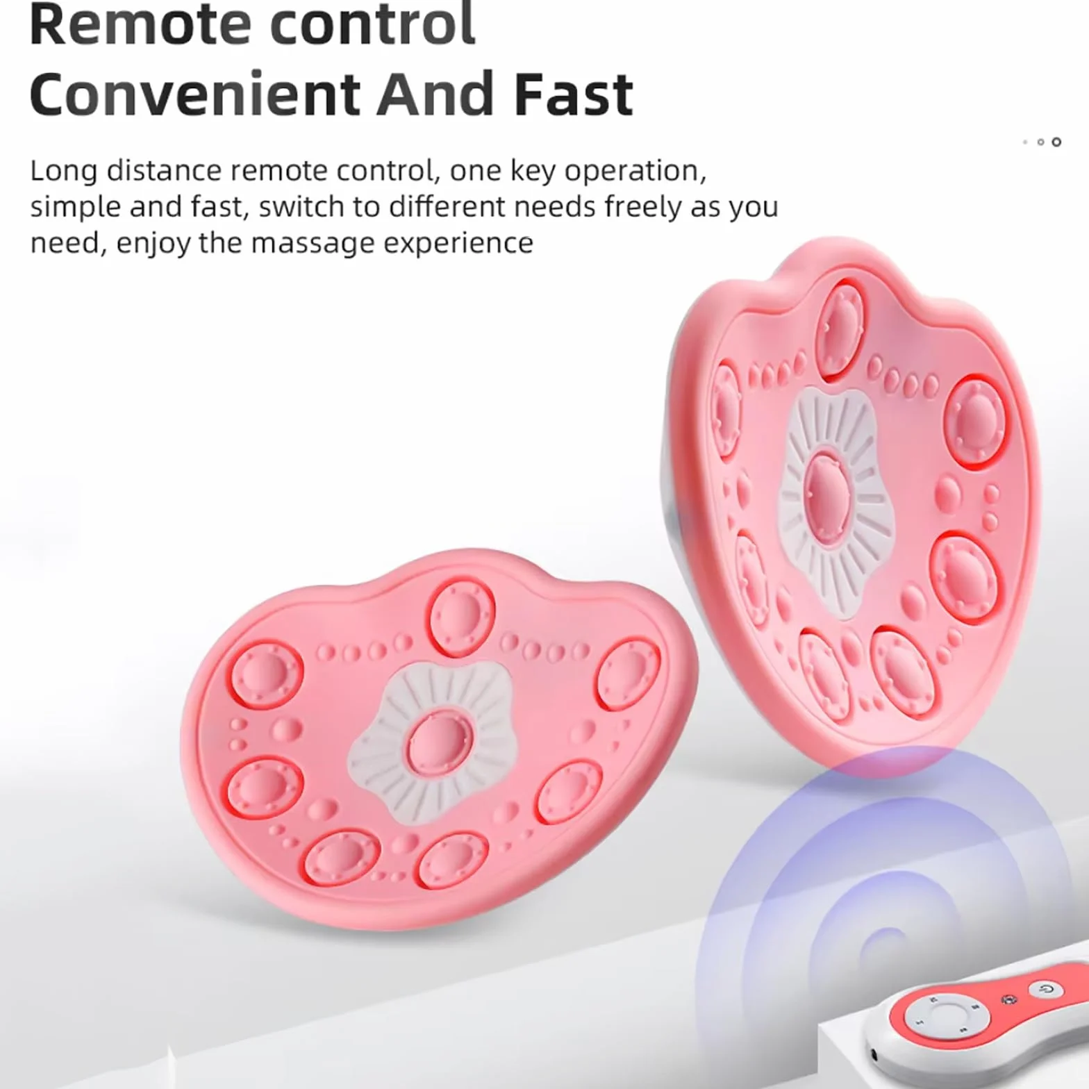 Stimolatore Riscaldante per Massaggio al Seno, Dispositivo Elettrico per Ingrandimento Seno, 3 Livelli di Forza e 4 Modalità