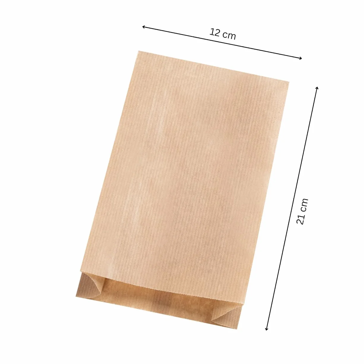 Sacchetti di Carta Kraft Marroni 12x4,5x21 cm 1000 Pz Sacchetto Regalo Alimenti