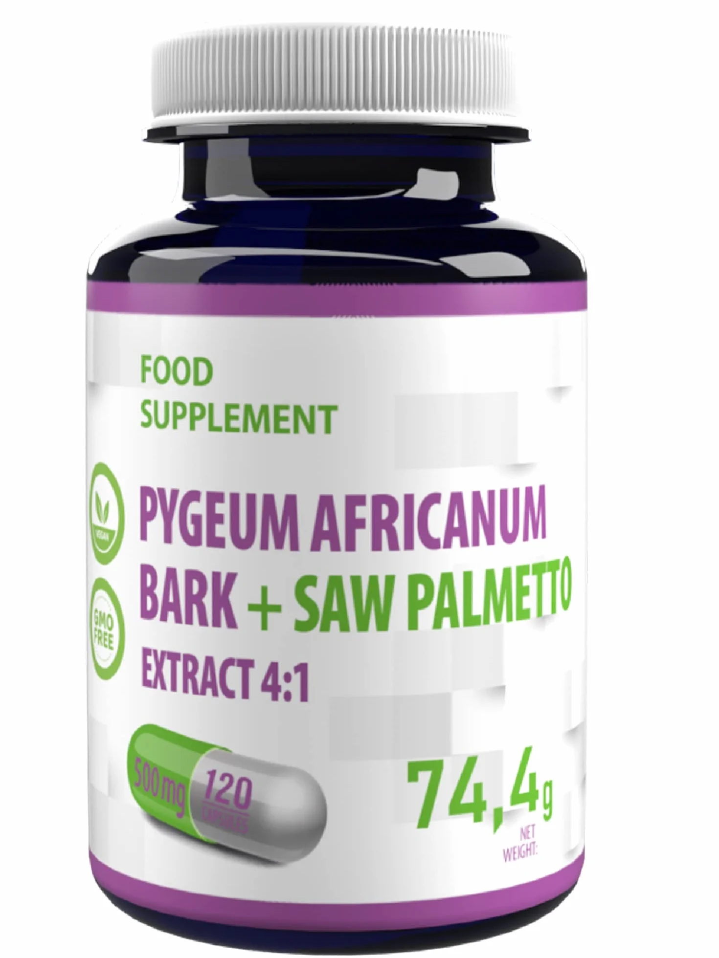 Hepatica Saw Palmetto Serenoa repens estratto 4:1 500 mg 120 capsule vegane