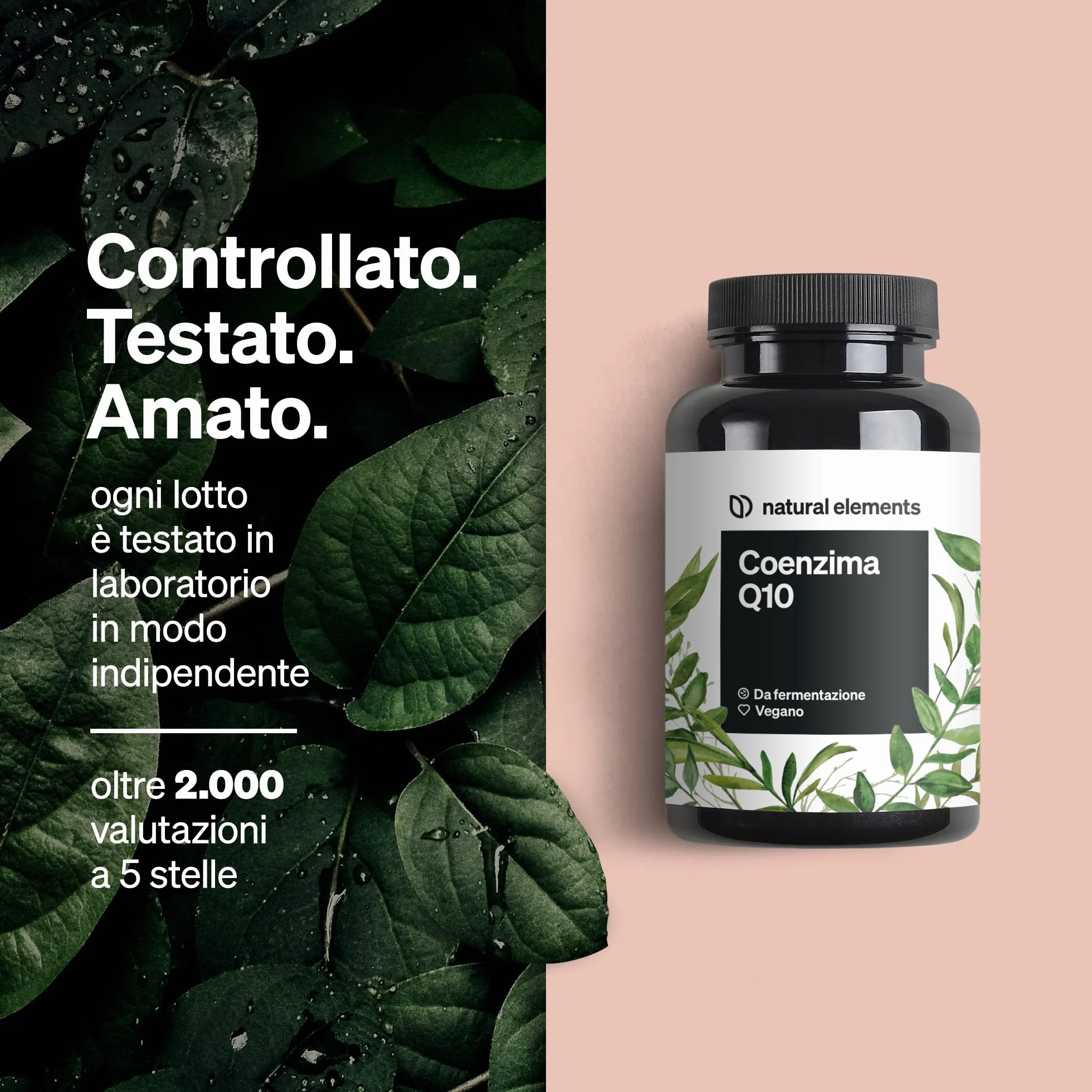Coenzima Q10 puro 200mg – 120 capsule vegane – 4 mesi di durata – COQ10 di alta qualità dalla fermentazione del mais – Integratore Coenzima – alto dosaggio, testato in laboratorio