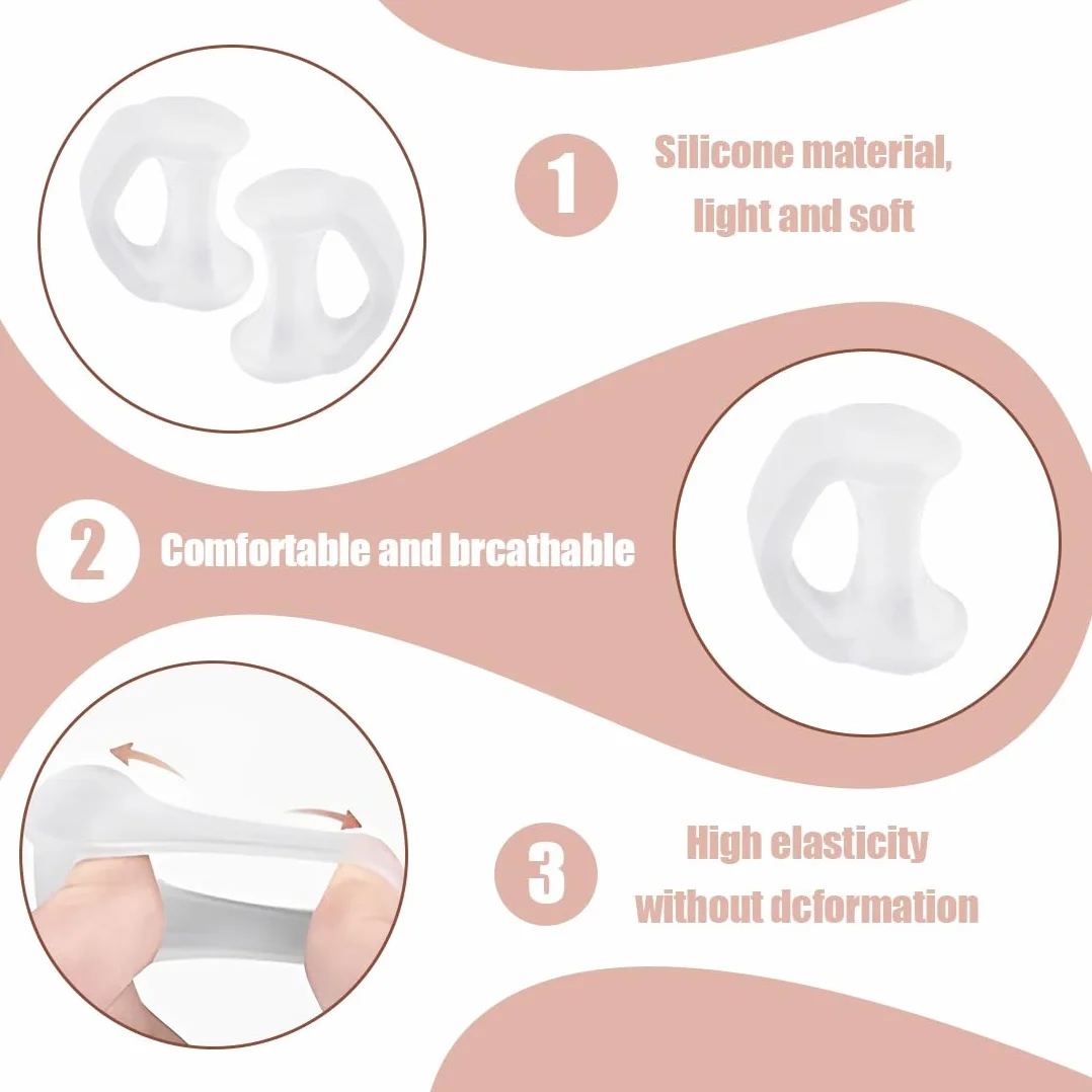 Gel Toe Separator Pinky Toe Spacers Separatore Dita Piede trasparente confezione da 12