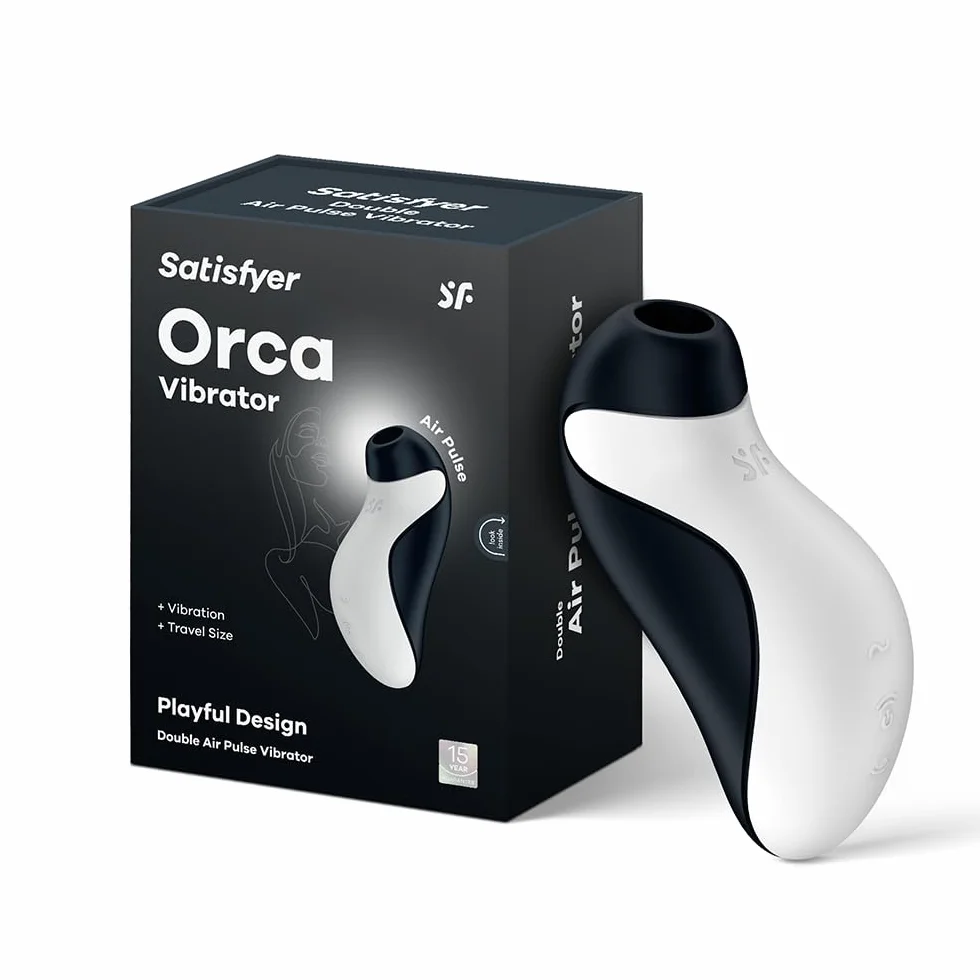 Satisfyer Orca Vibratore a Onde di Pressione | Doppio Sex Toy con 2 Motori per una Stimolazione estrema | Impermeabile IPX7 | Sex Toys per Donne dal Design simpatico | Stimolatore sessuale Vibratori