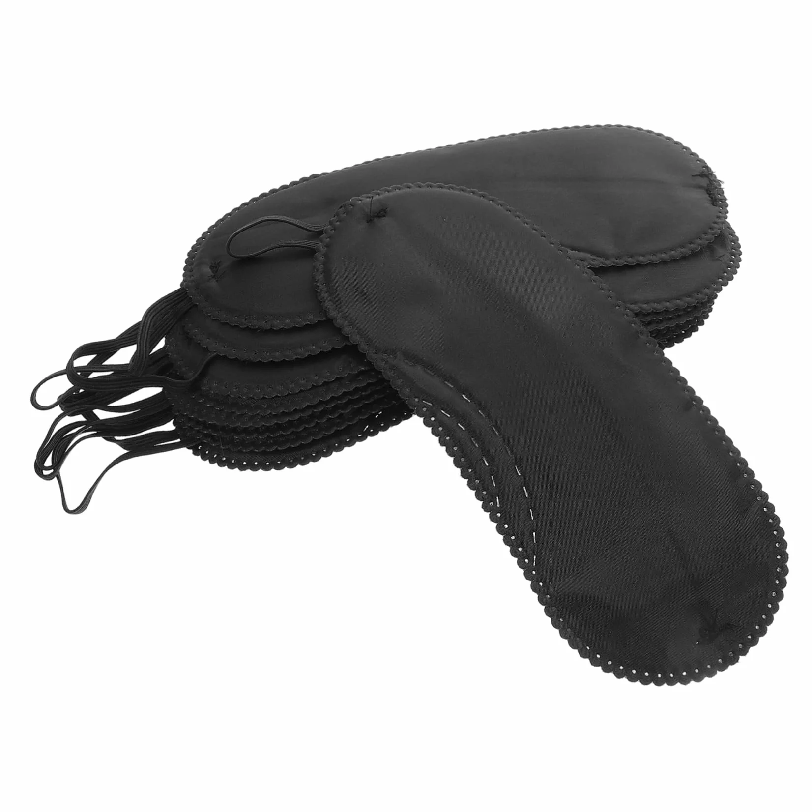 Maschera per Gli Occhi da Gioco in Tessuto Morbido Regolabile Nero 18.5x7.5cm 12 Pezzi