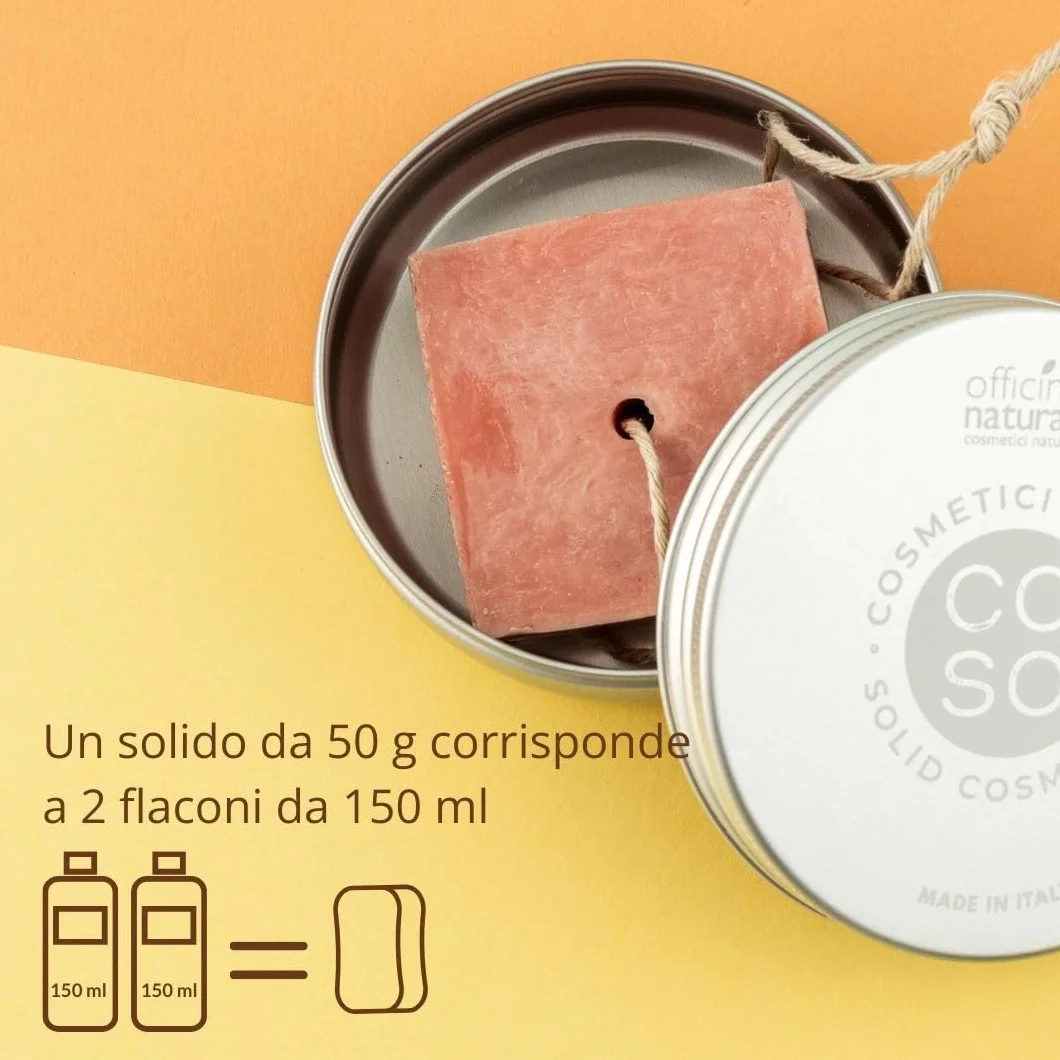 Officina Naturae Detergente Intimo Solido pH Acido 50g con Calendula, Avena e Tea Tree