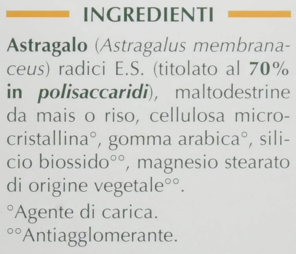 Dr Giorgini Integratore Alimentare Astragalo Estratto Titolato 70% Polisaccaridi Pastiglie 30 g