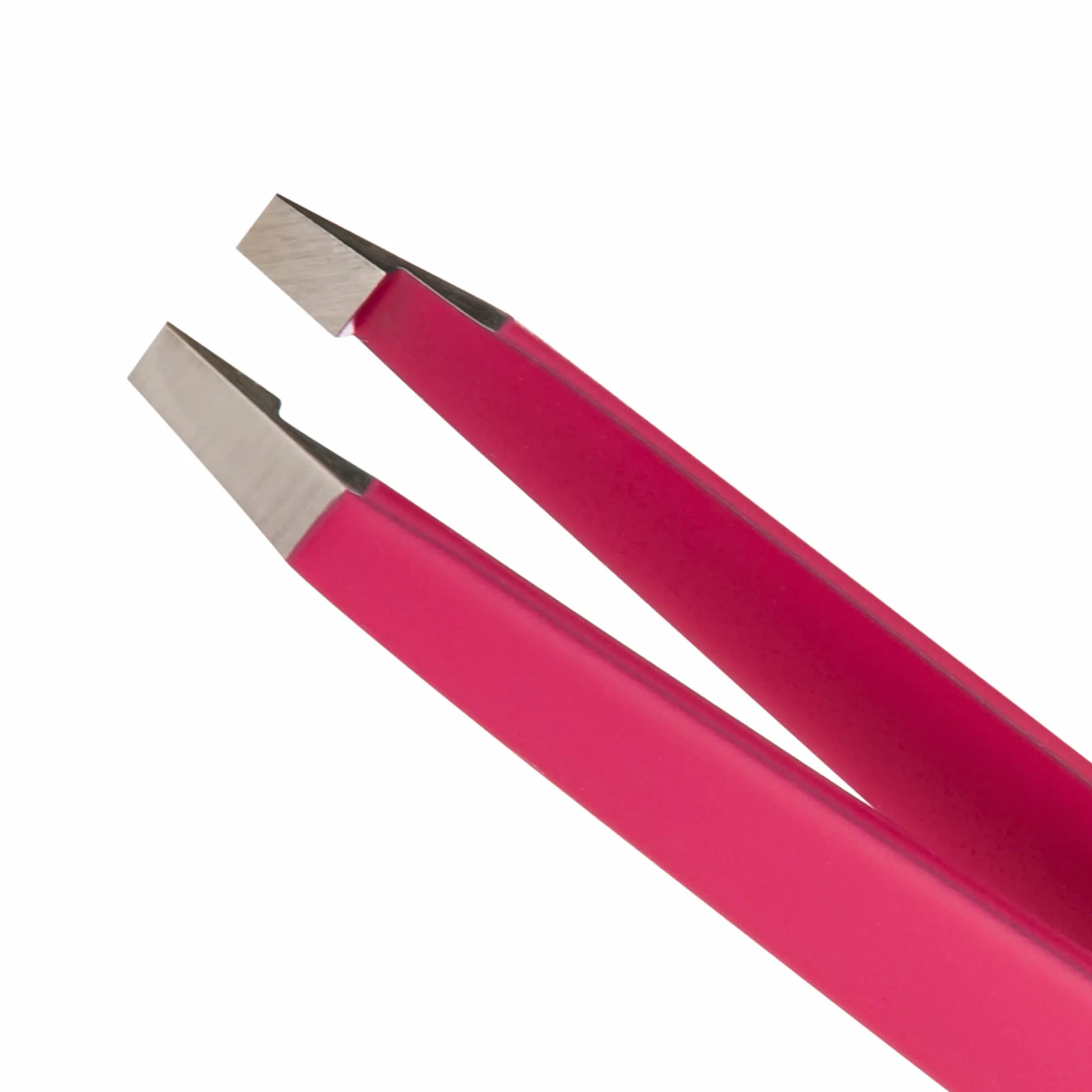 REMOS Pinzetta per sopracciglia in acciaio inox con punta dritta da 9,5 cm in fucsia