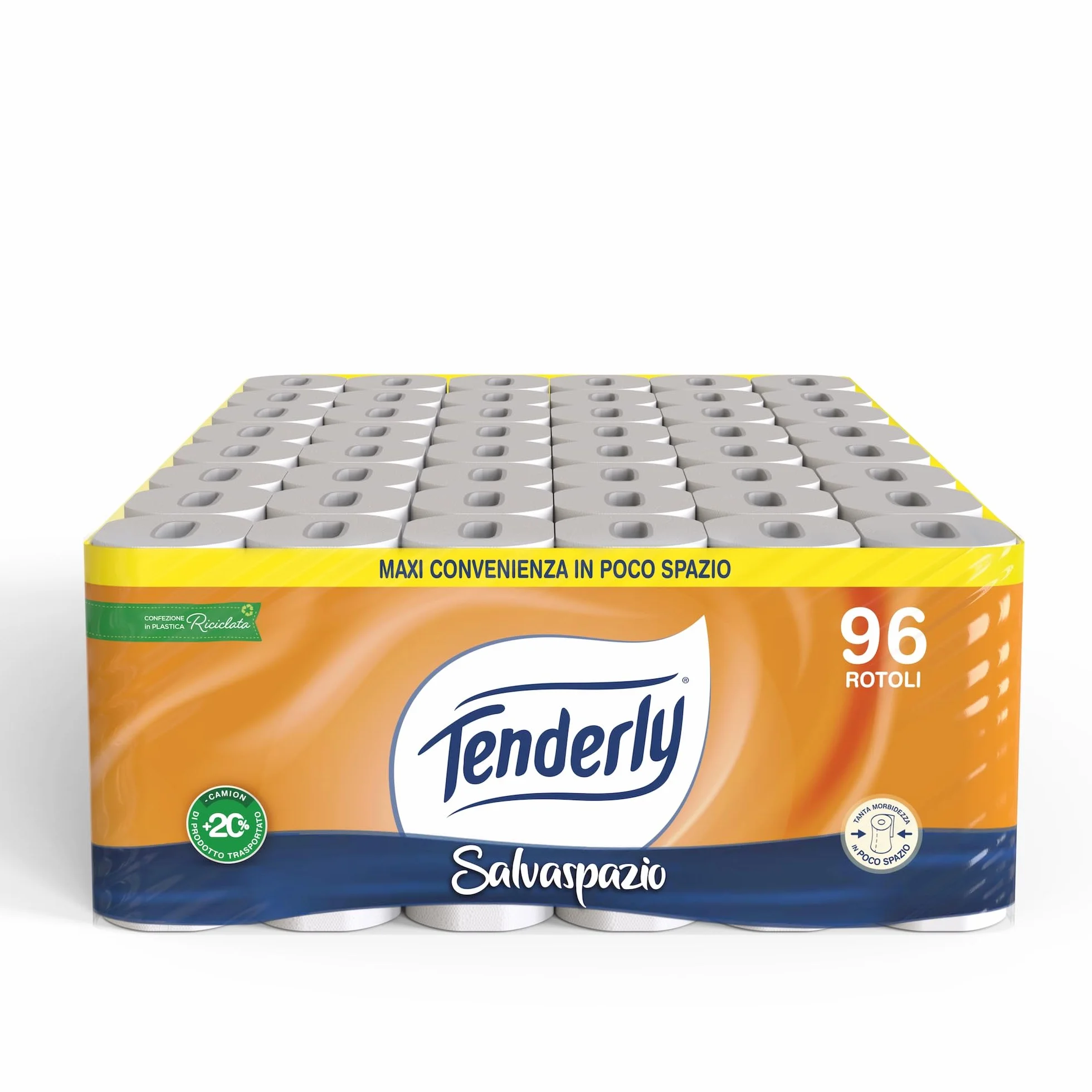 Tenderly Salvaspazio Carta Igienica 90 Rotoli 2 Veli 220 Strappi con Malva e Calendula