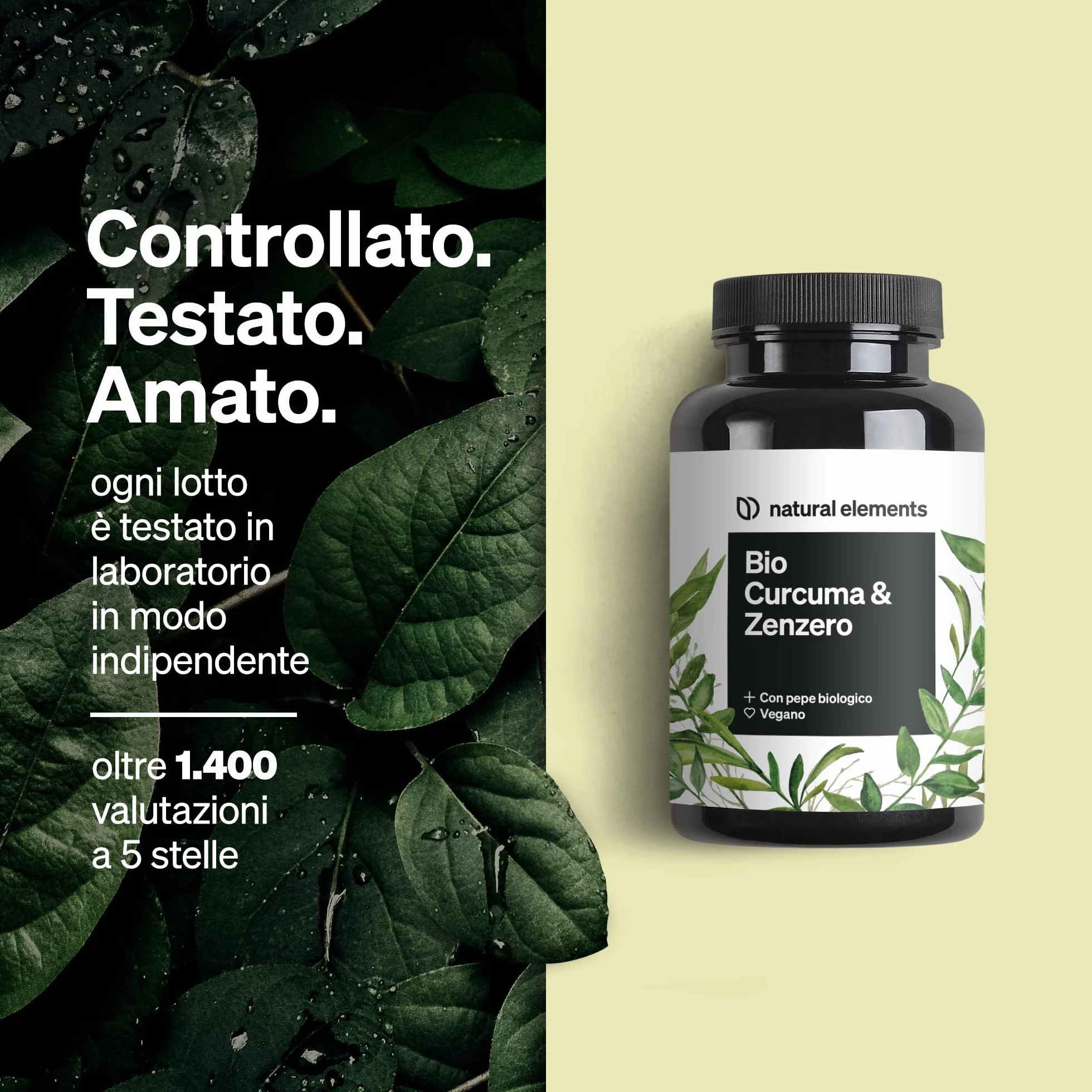 Bio Curcuma & Zenzero 180 capsule curcuma zenzero pepe biologici curcumina piperina alto dosaggio Germania