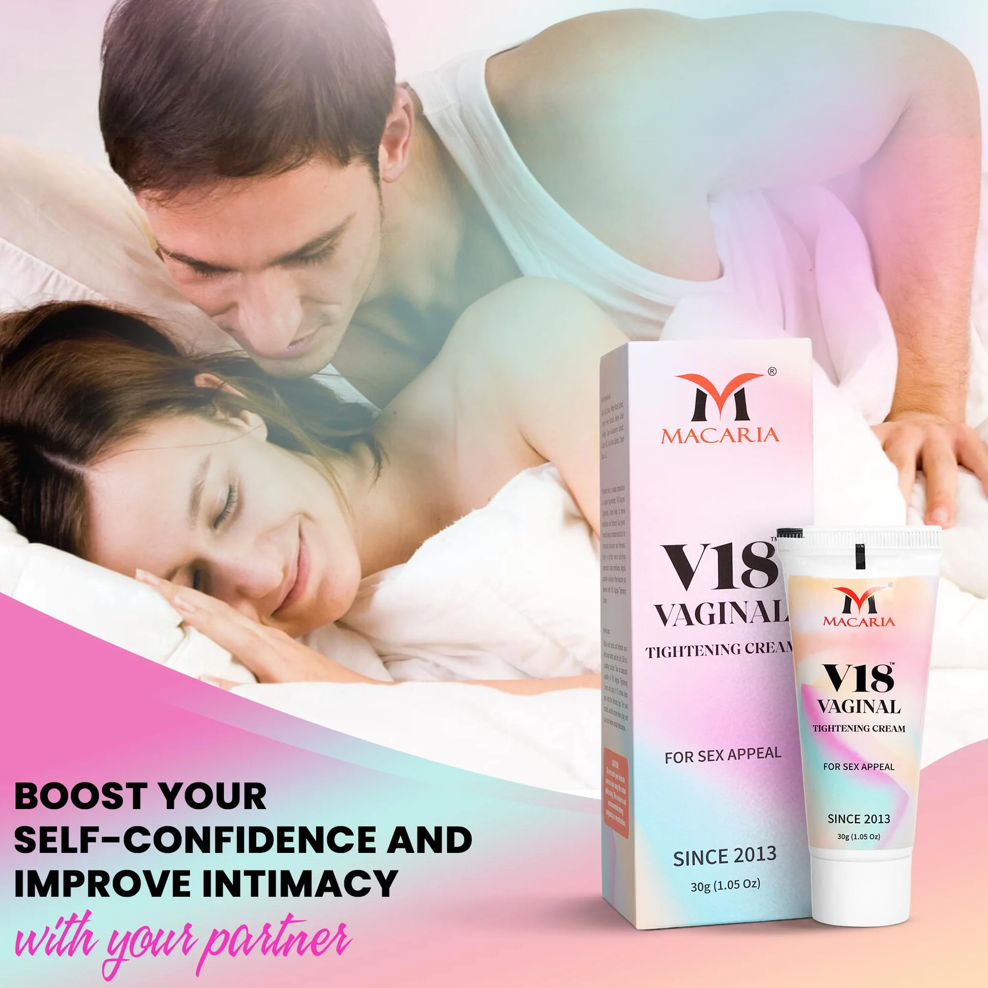 V18 Vaginal Pussy Yoni Tightening Cream Gel, Natural Tightening Gel for Vag, Fast Vagina Tightening. Improves Vaginal Health, Enhances Intimate Sensitivity