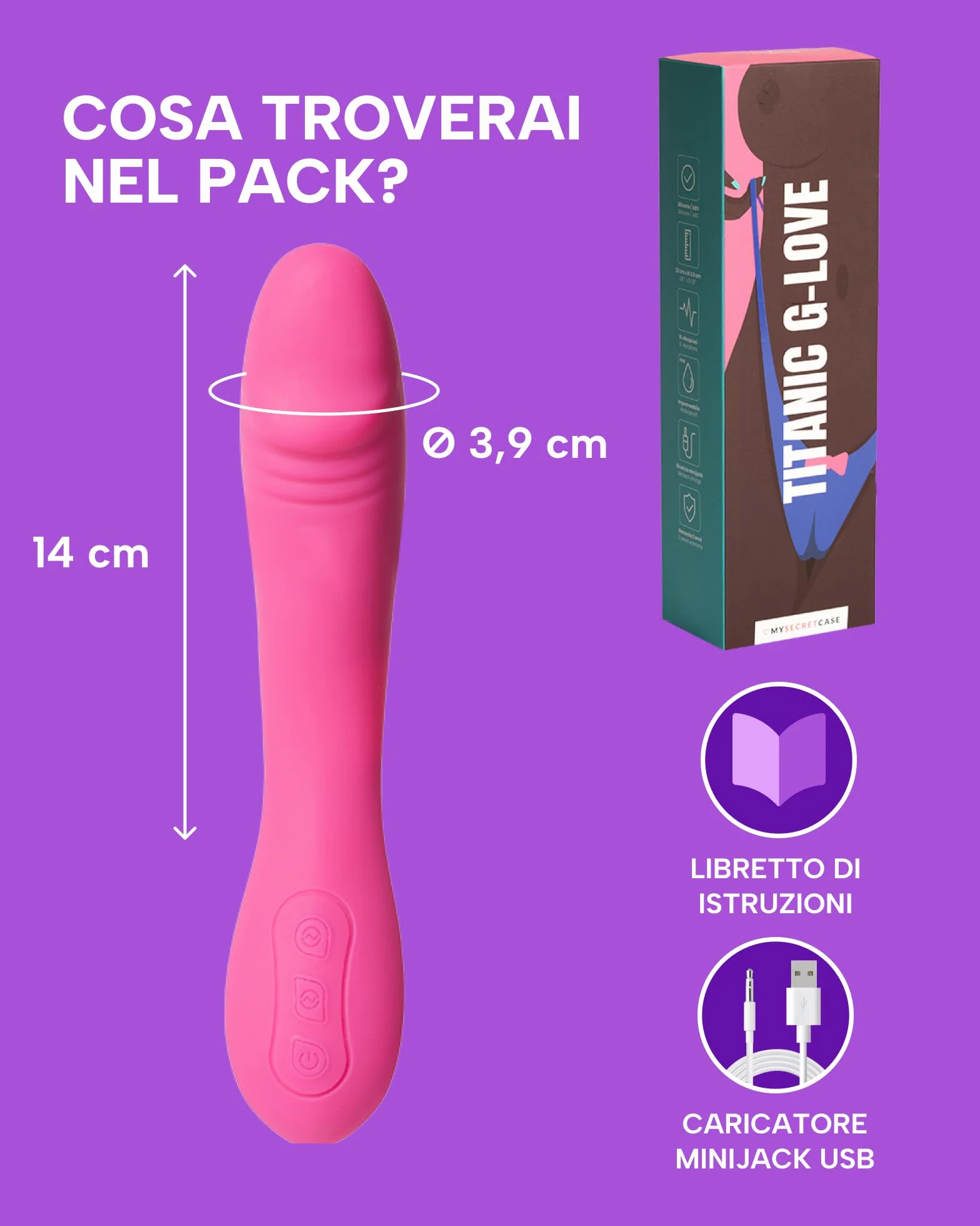MySecretCase Vibratoreper Donna Grande 22cm Vibratore Punto G 10 Modalità di Vibrazione Vibratore Punto G Squirting Sexytoysys Donna Stimolatore Clitoride Femminile