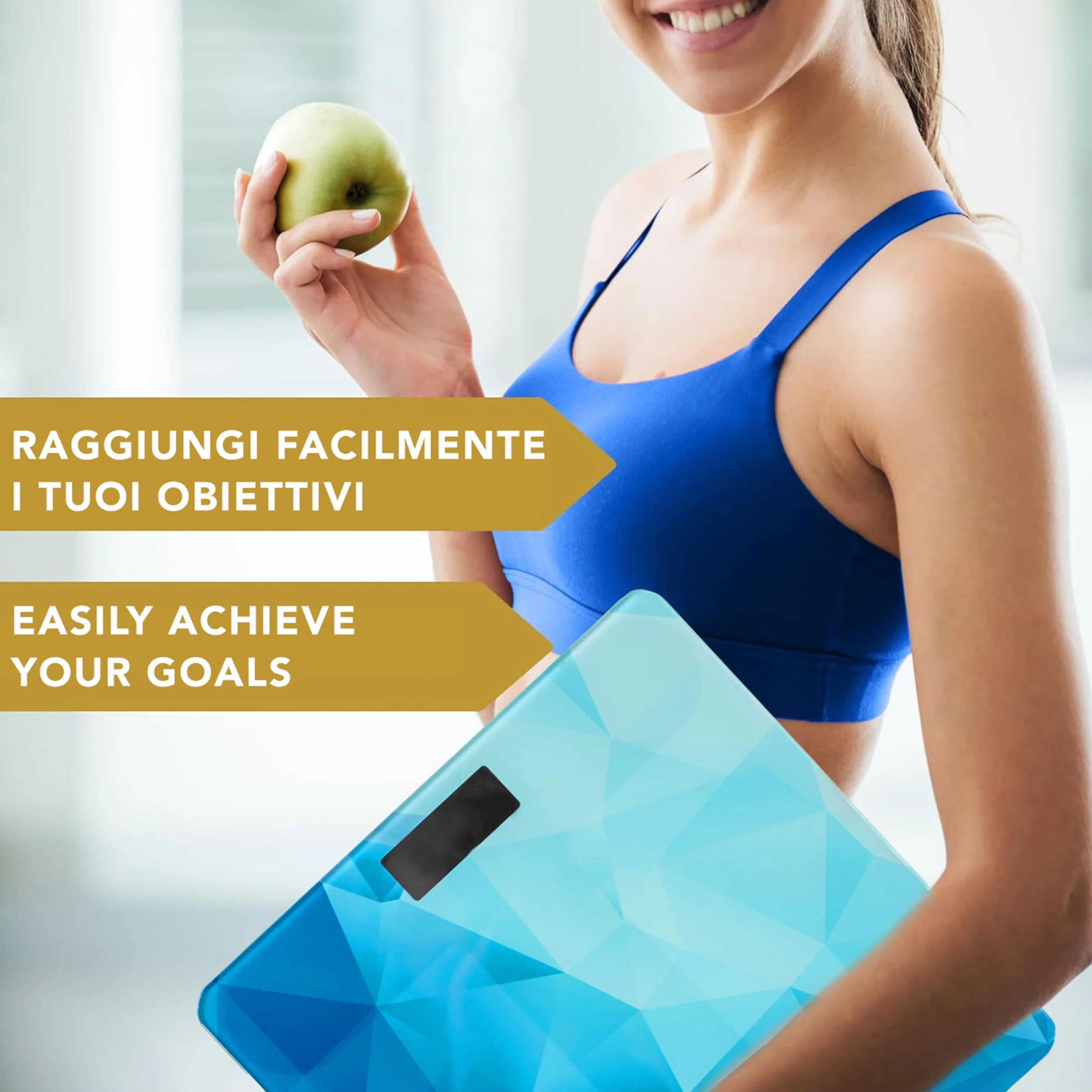 IPEA Bilancia Pesapersone Digitale Ultra Sottile Vetro Temperato 0,1 KG 180Kg
