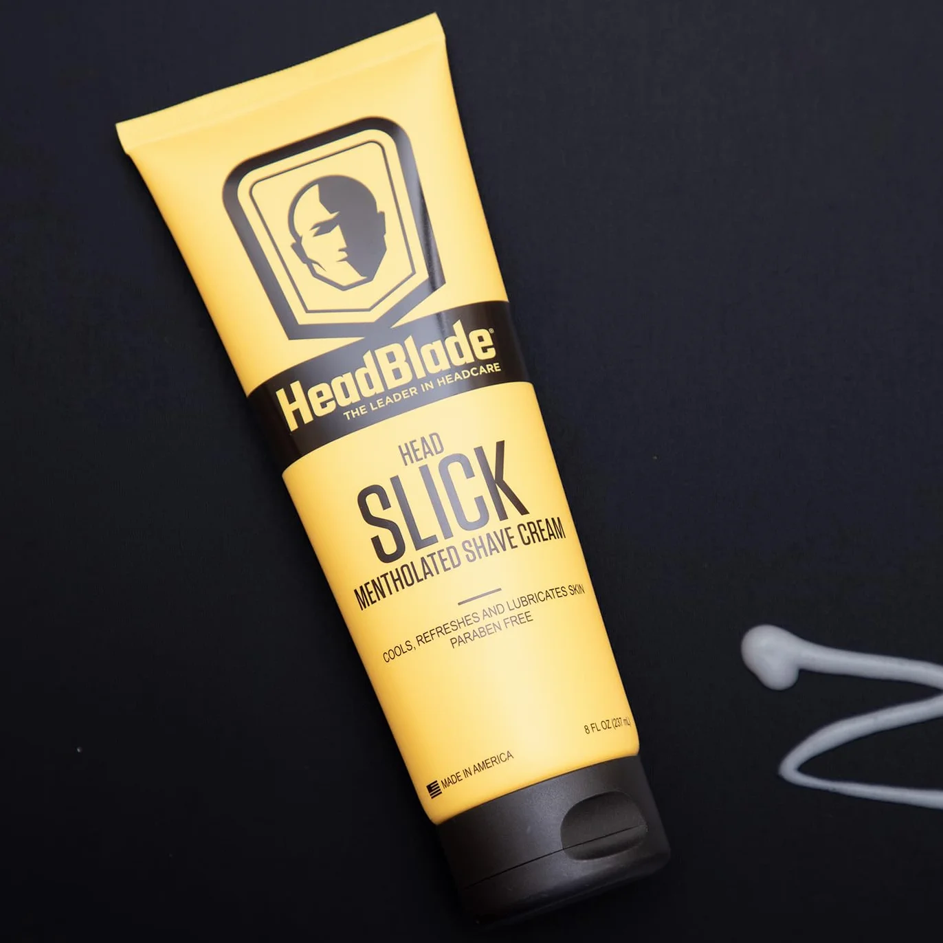 HeadBlade - Crema da barba al mentolato HeadSlick, da usare ovunque tu sia la rasatura - 8 fl oz