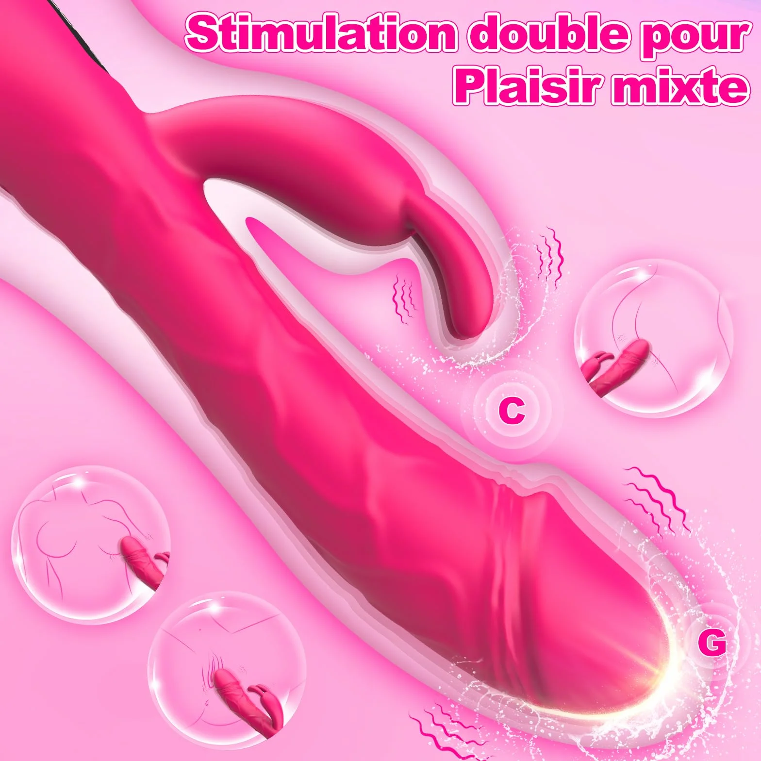 Vibratoreper Donna Vibratore Dildo Sex Toys - Vibratoreper Donna Realistico Sex Toy con 9 Vibrazione per Stimolatore Clitorideo e Punto G,Vibratore per Donna Dildos Anale e Sextoysdonna in Silicone.