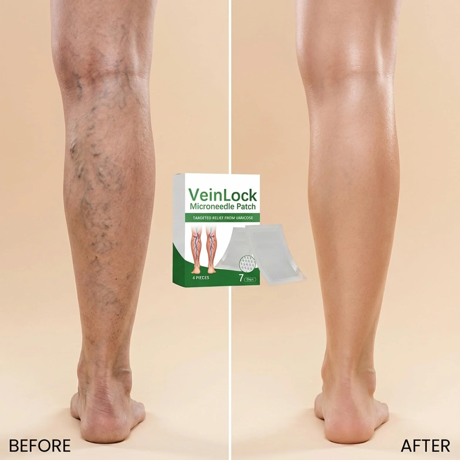 Cerotti Microaghi per la Cura delle Gambe, Patch Trasdermici per Varicosi e Sollievo da Vene Gonfie, Fascia Elastica Traspirante per un'Azione Profonda e Duratura (1)