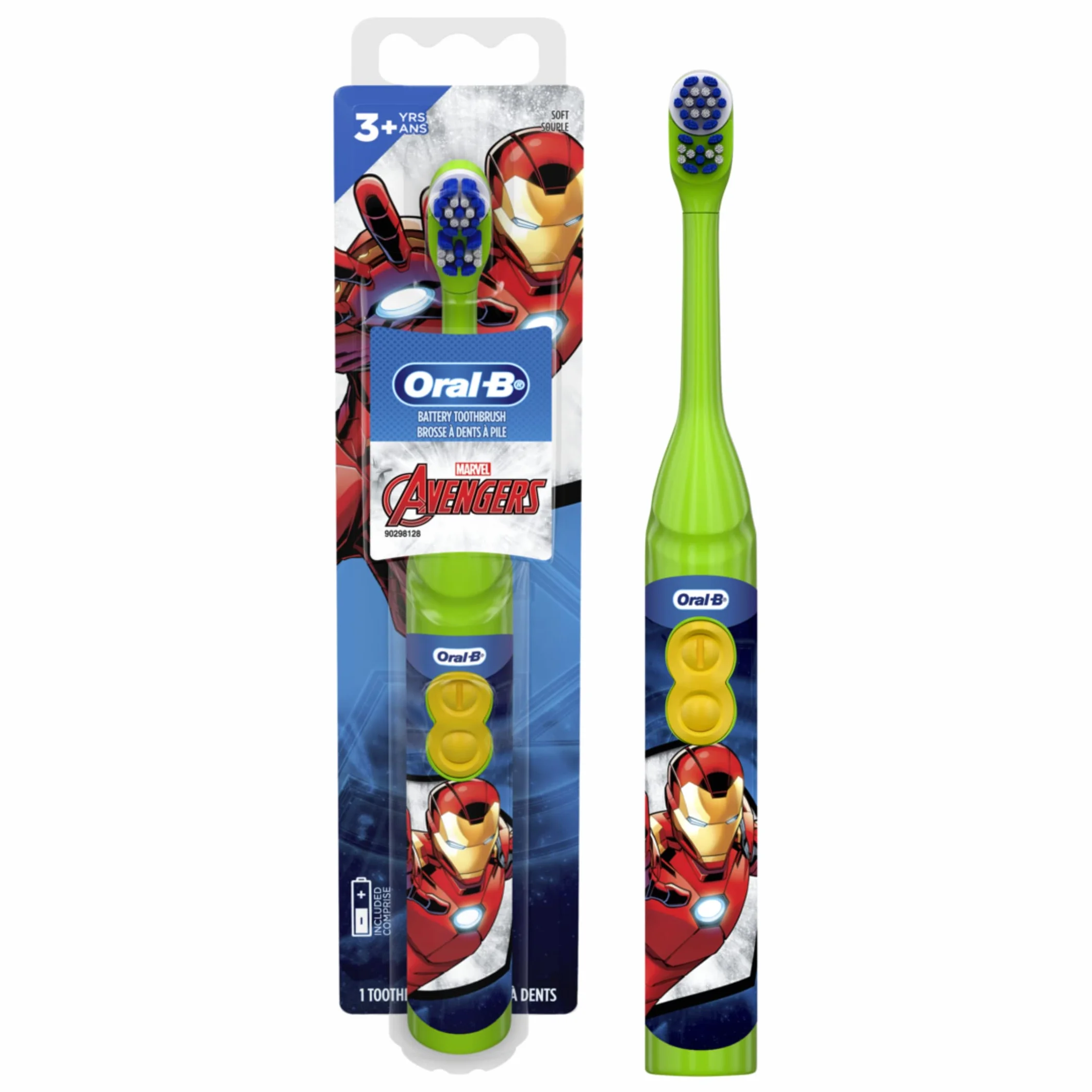 Oral-B Spazzolino da denti a batteria con Marvel Avengers, setole morbide, per bambini dai 3 anni in su (il personaggio può variare)