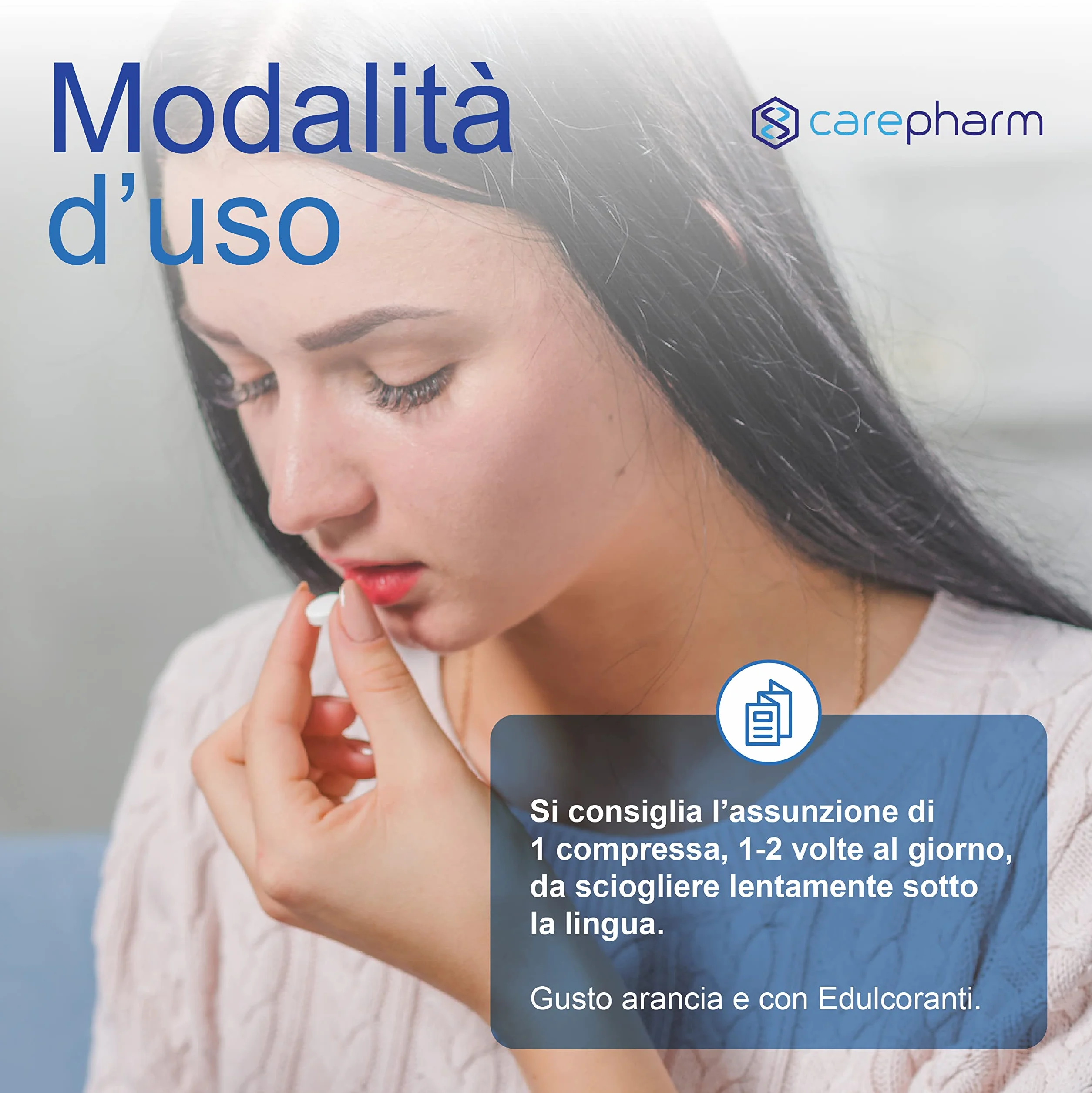 Ansioten Orosolubile 30 Compresse Integratore Alimentare Estratti Vegetali Gusto Arancia Rilassamento Stress Senza Zuccheri 30 g
