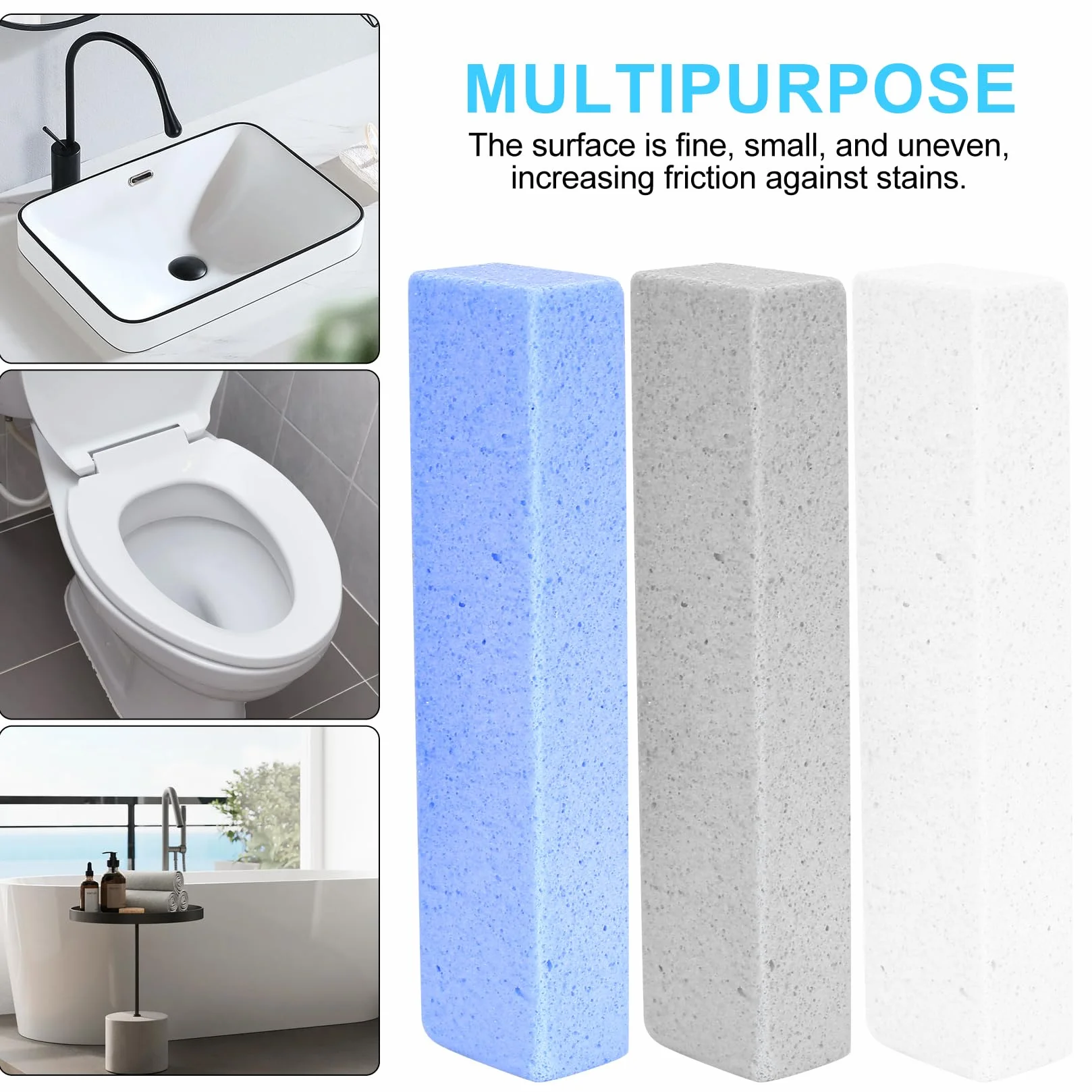 Pietra Pomice per Pulizia WC 6 Pezzi con Manico, Blocco Rimuove Macchie per WC, Cucine, Docce