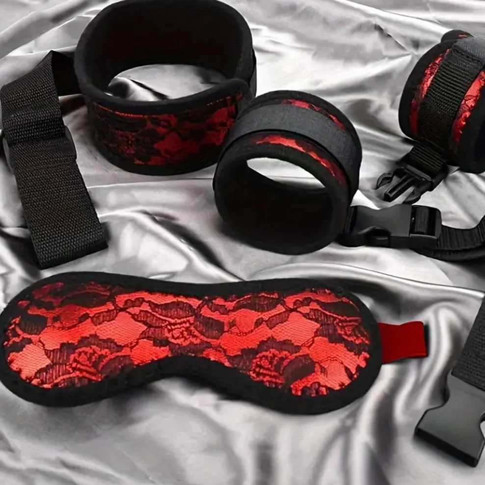 HAZURE Rêštráints Accessorio per Coppia da Donna Giocattolo Regolabile Sexy in Pelle, Rosso