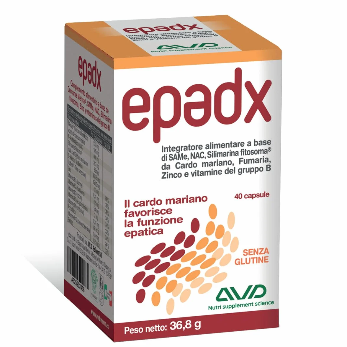 Epadx AVD REFORM supporto epatico con SAMe NAC e Silimarina Fitosoma 40 capsule