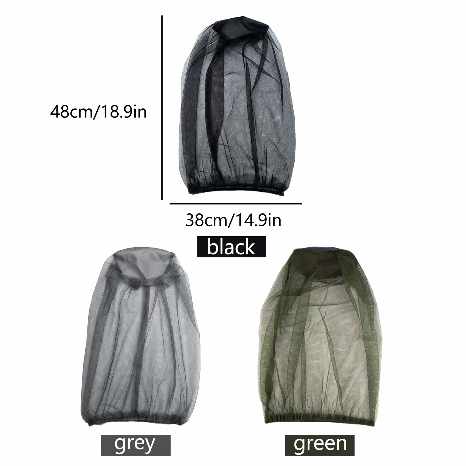Cappello Zanzariera Anti-Zanzara 3 Pezzi Rete per Apiary Pesca Outdoor
