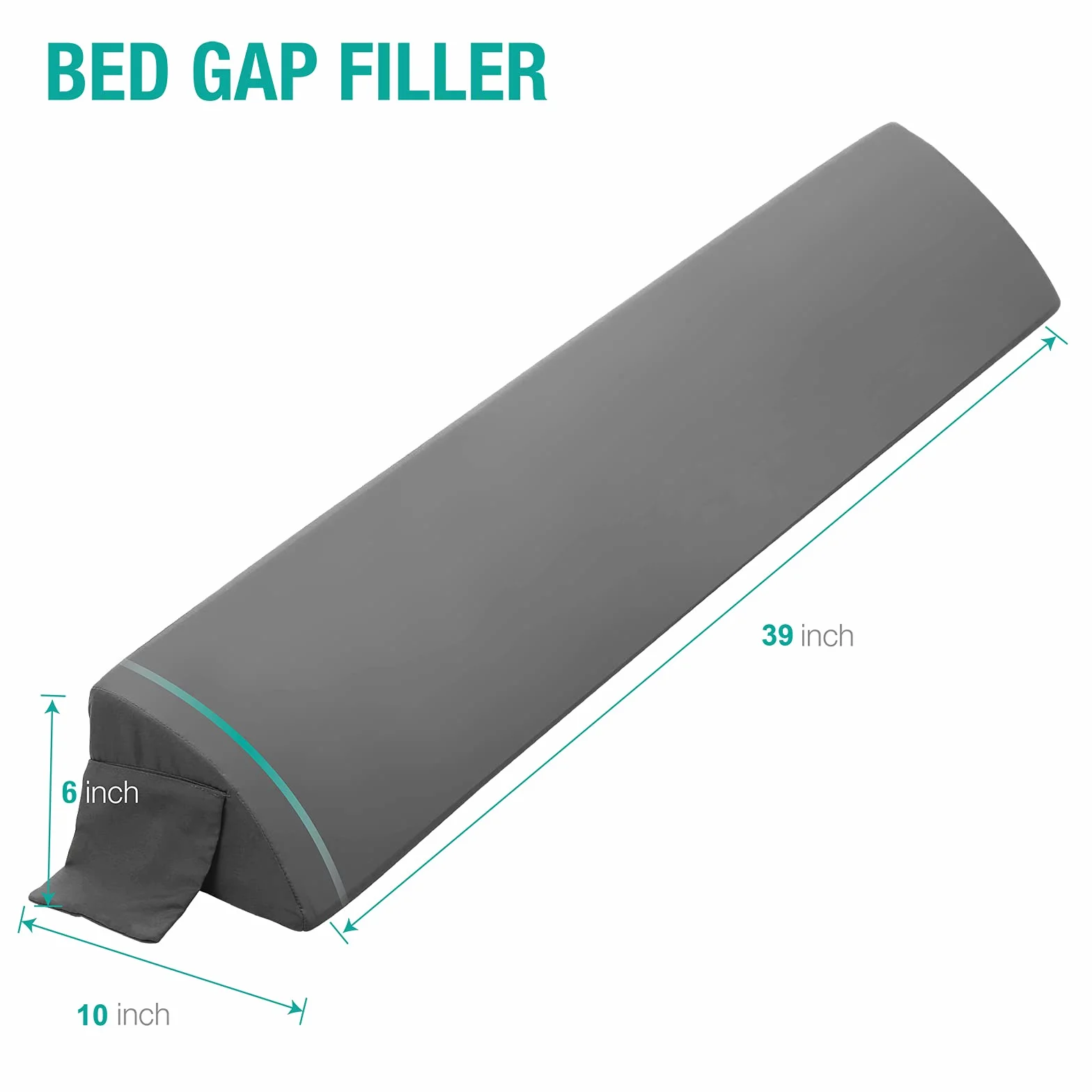 BIGGRAY-T Cuscino a cuneo per letto arcuato