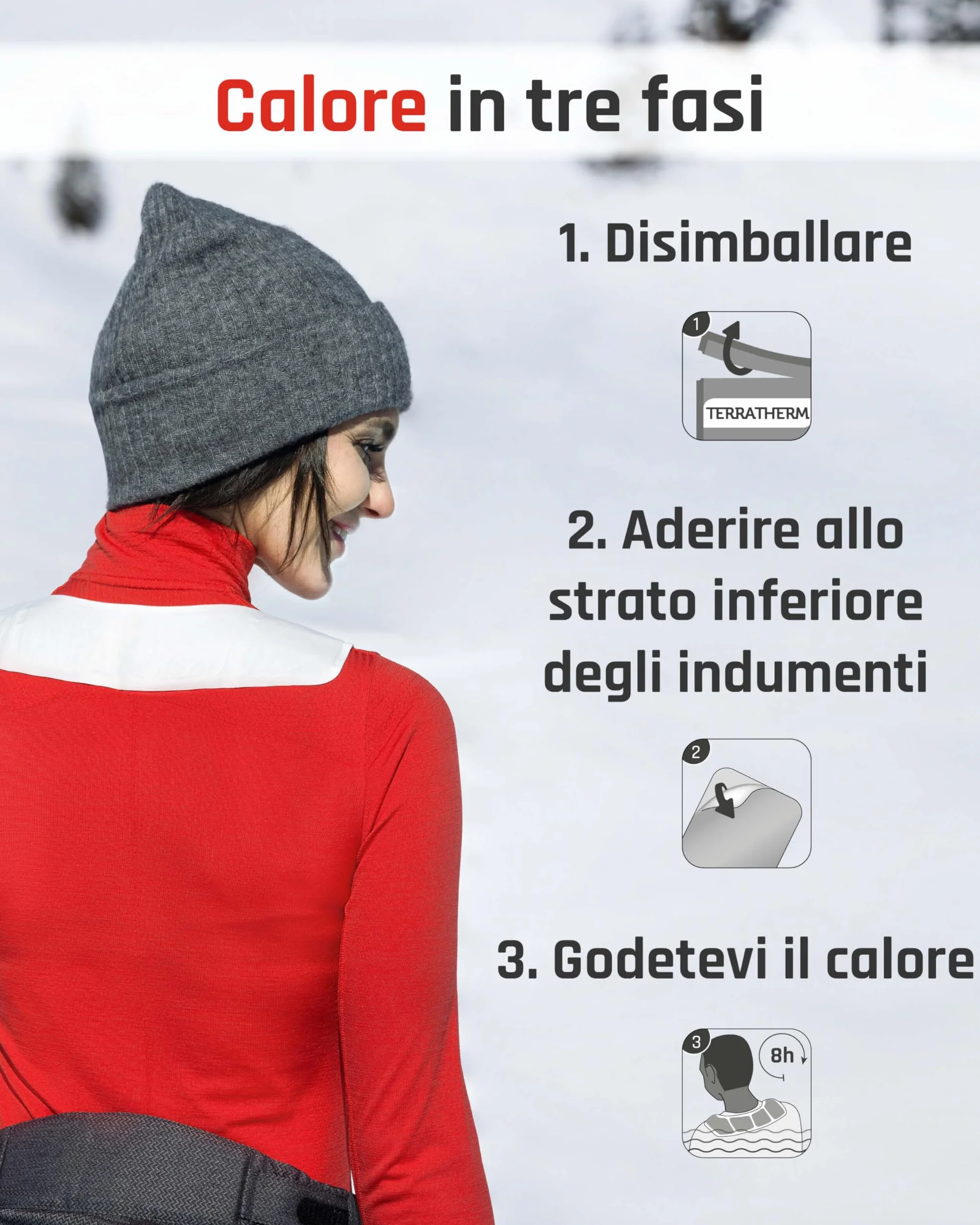Cerotti riscaldanti per collo e spalle 8 ore calore profondo 5 Pezzi