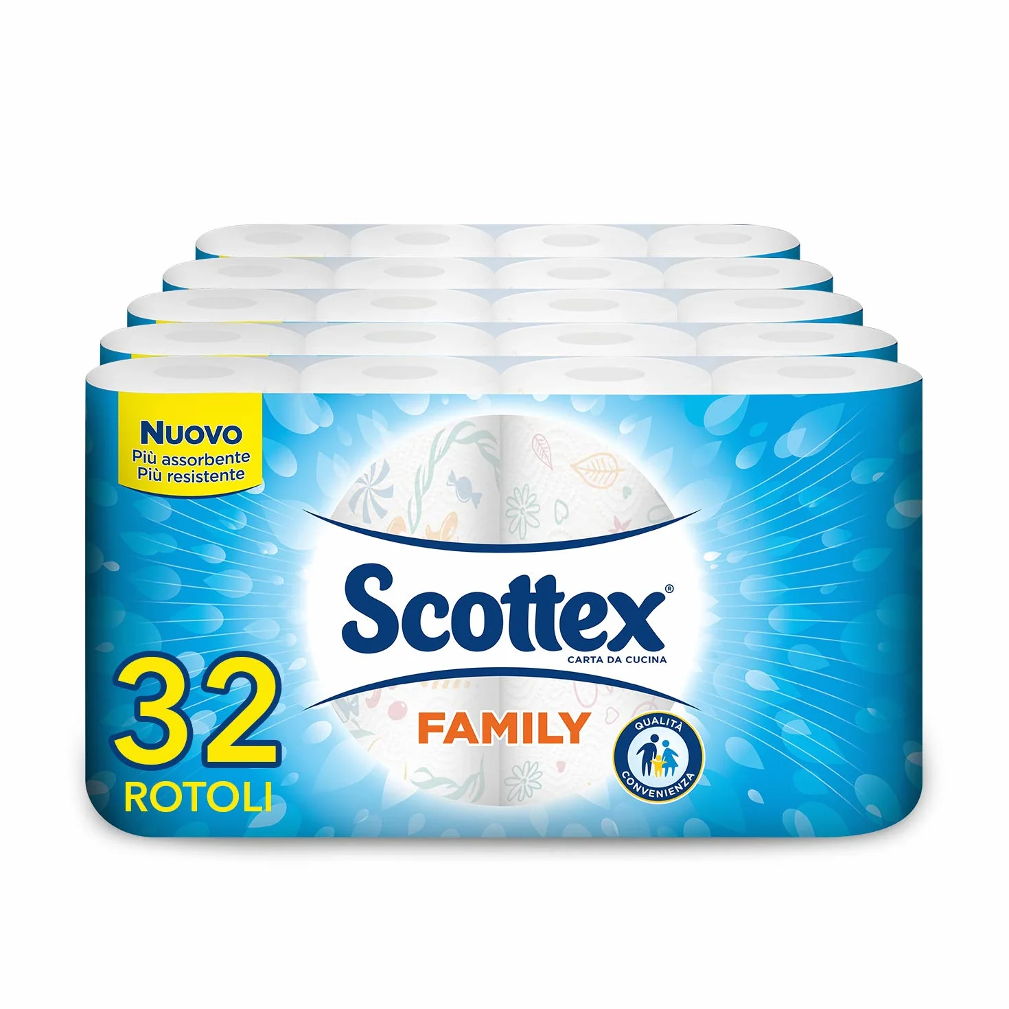 Scottex Casa Family Carta Da Cucina Ultra Assorbente 32 Rotoli