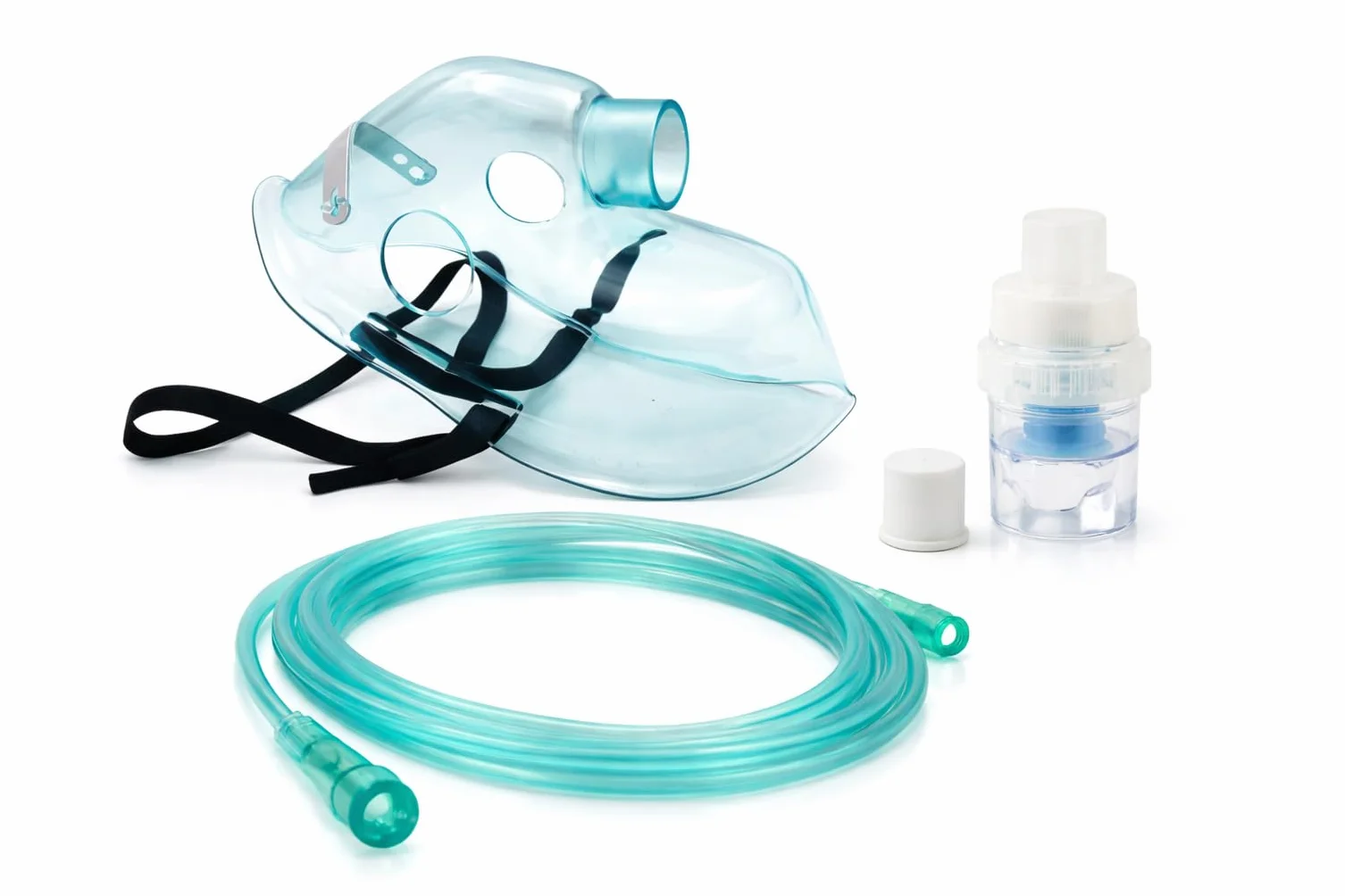 ALL4US® Kit ricambi per aerosol universale per adulti con maschera, ampolla, tubo 2.1m, filtro e accessori per nebulizzatore