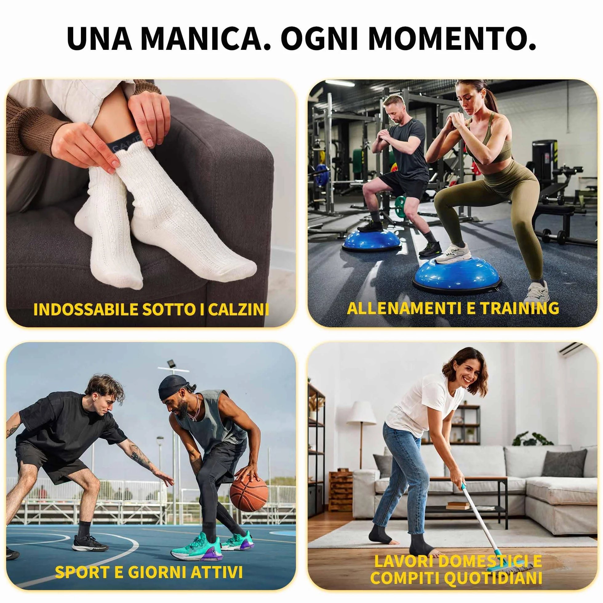 CAMBIVO Cavigliera Sportiva per Distorsione, Ortopedica con Compressione Graduata, Tutore Caviglia per Sport
