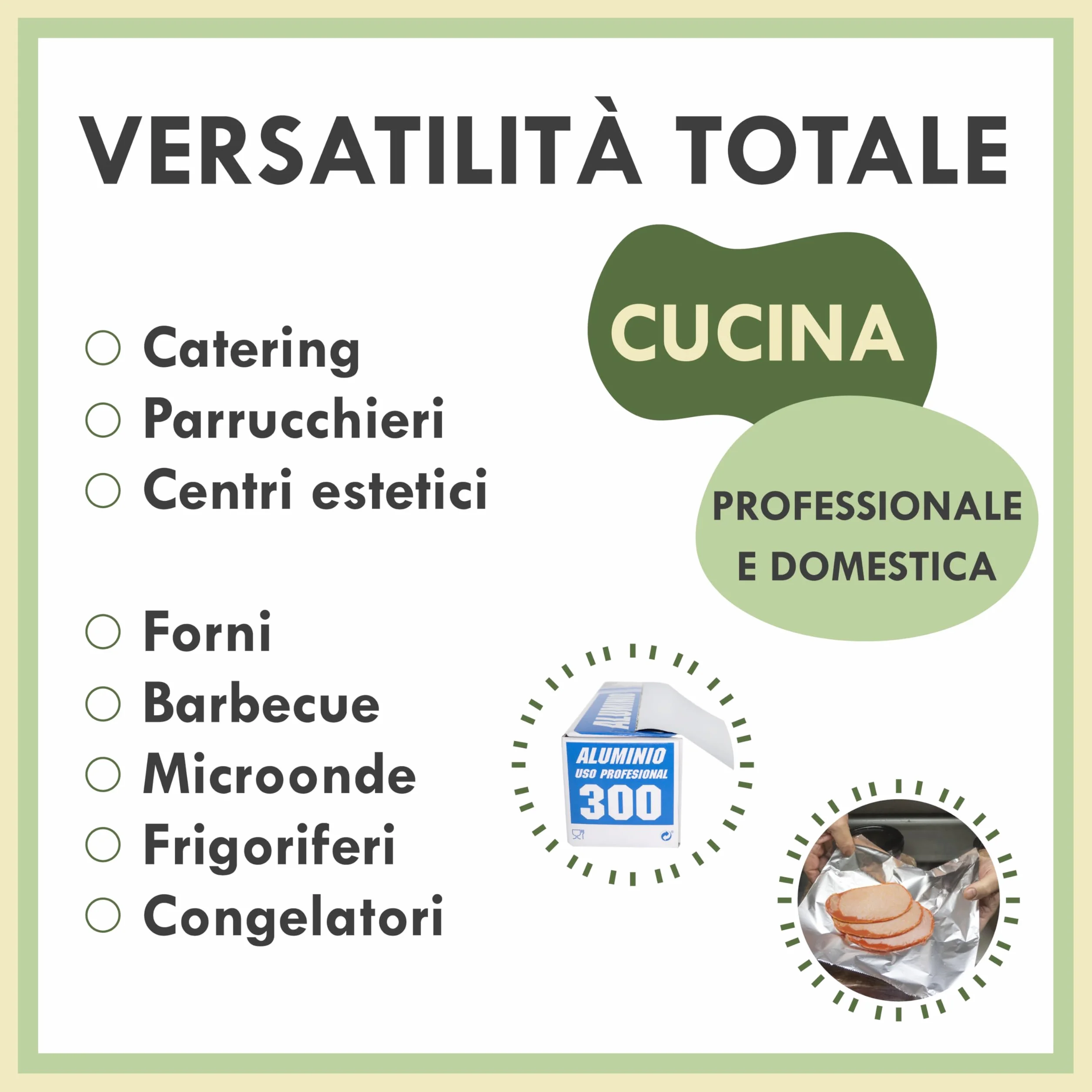 Carta Alluminio Professionale 30 cm 1,1 kg Extra Spesso Argento