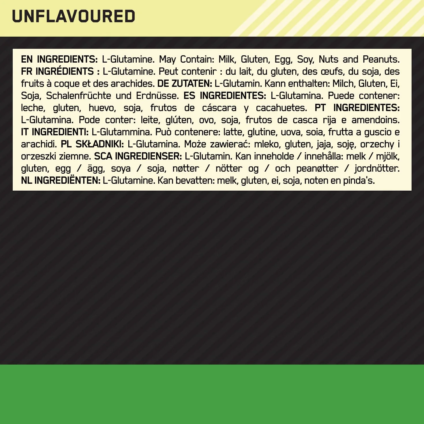 Optimum Nutrition Glutamine, Aminoacido L-Glutammina in Polvere, Integratore Alimentare per la Preparazione di Frullati Pre e Post-Allenamento, Non Aromatizzato, 123 Porzioni, 630 g