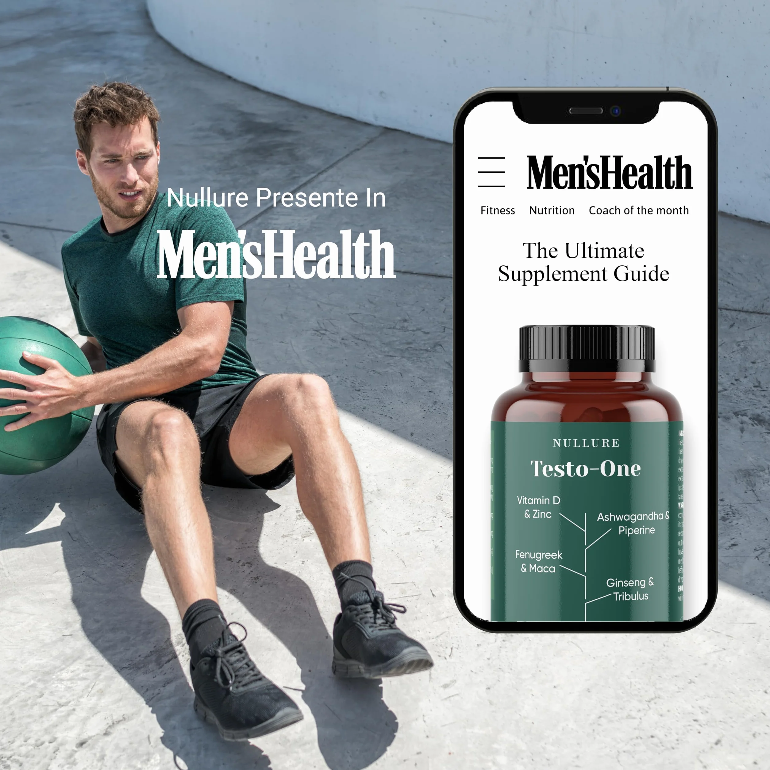 Testo-One® 120 capsule Maca Tribulus Terrestris Ashwagandha Ginseng Fenogreco Zinco