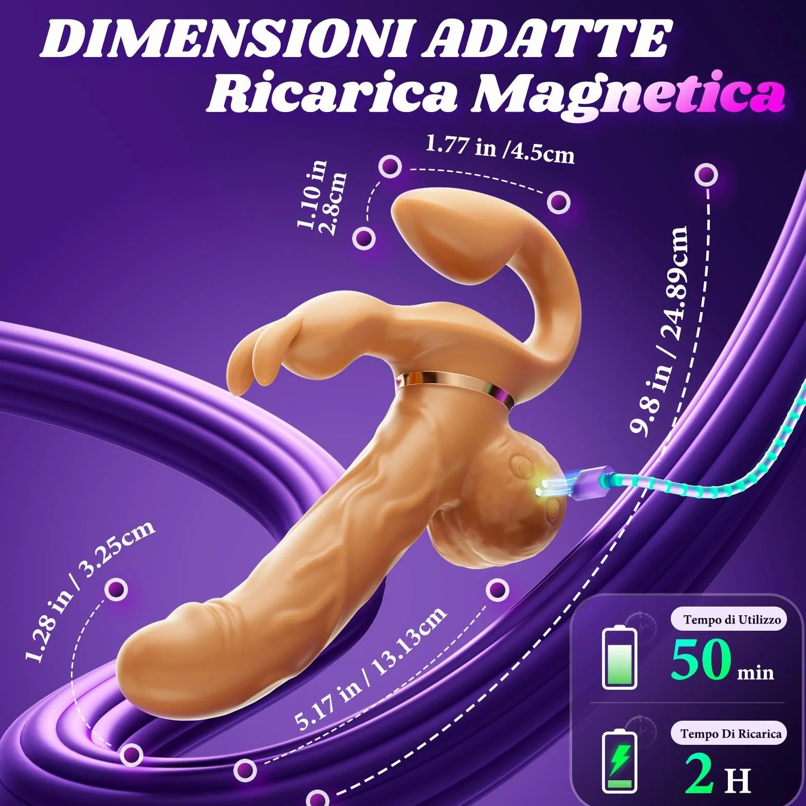 Sex Toys Vibratoreper Donna Professionale Clitoride - Strapon Dildo Anale Stimolatore Clitoride Femminile con Spinta e Vibrazione Pene Vibratore Realistico Sexy Toys Sessuali per Donna Coppie Lesbiche