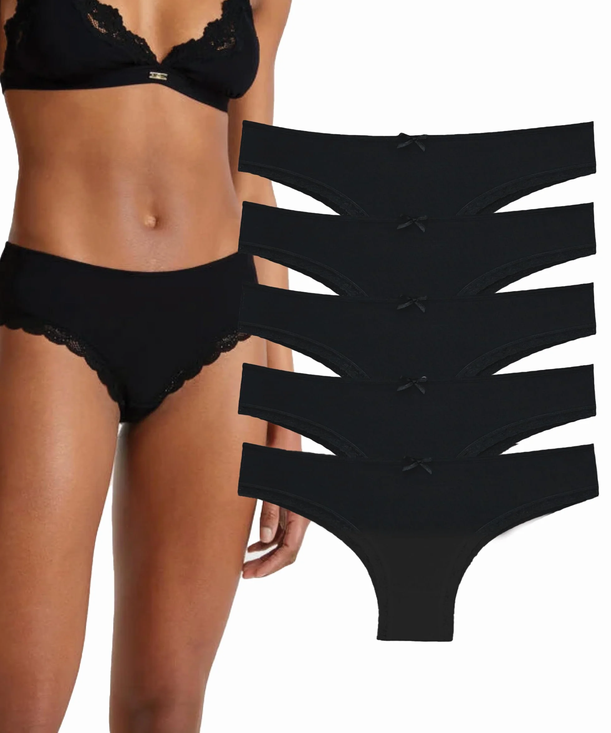 Perizomi Sexy in Cotone da Donna, Confezione da 5