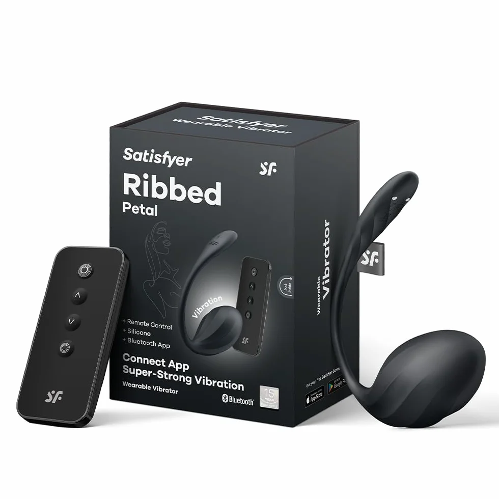 Satisfyer Ribbed Petal Vibromasseur G-Spot Avec Appli Connect | Vibro Étanche (IPX7) | Sex-Toys Silicone Sécurisé | 12 Programmi Vibrazioni | Sex Toýs Vibratori Femme