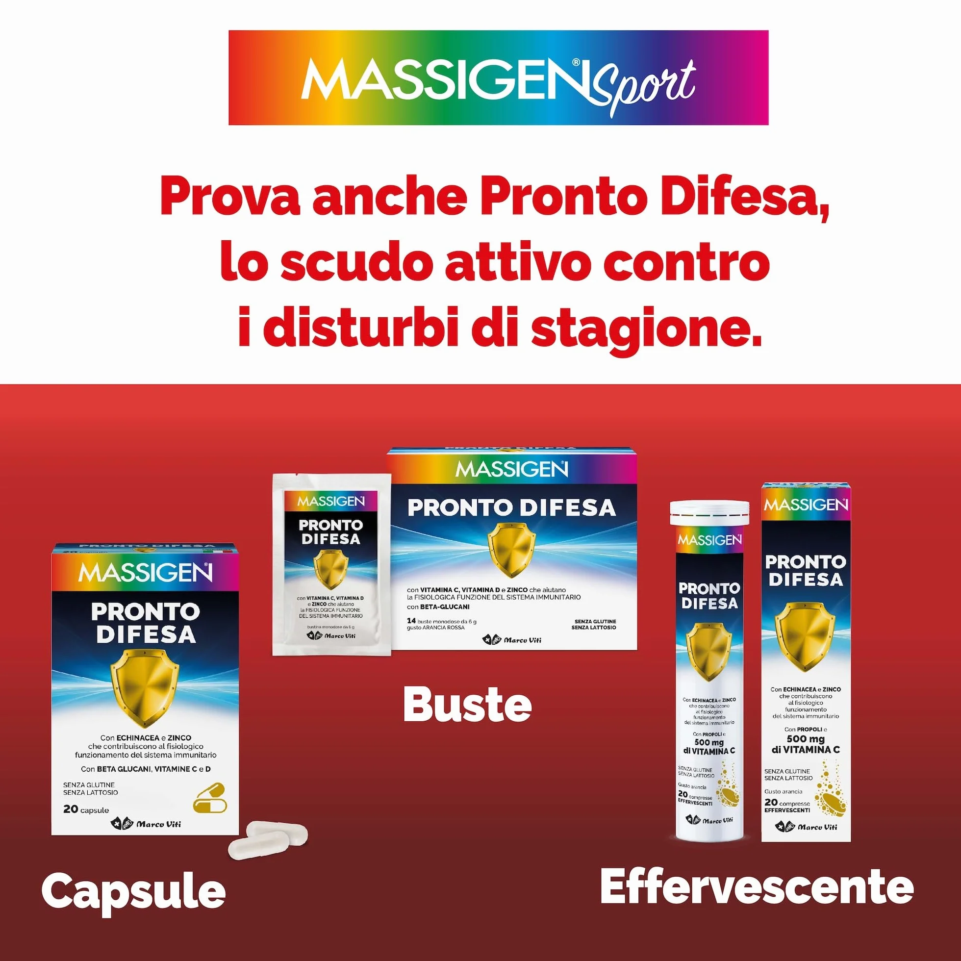 Massigen - Pronta Energia Sport, Integratore Energetico con Maltodestrine, Minerali e Vitamine, 12 Bustine da 20 g