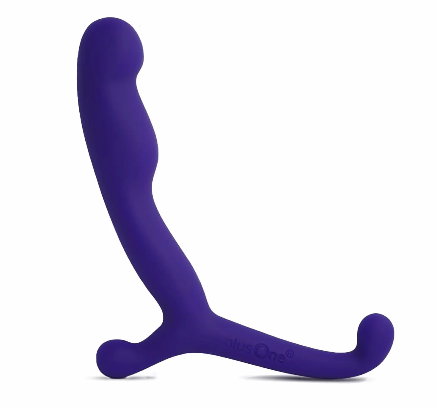plusOne Massaggiatore per prostata da 10,2 cm, stimolatore personale, in silicone sicuro per il corpo, impermeabile, con braccio esterno per un facile utilizzo