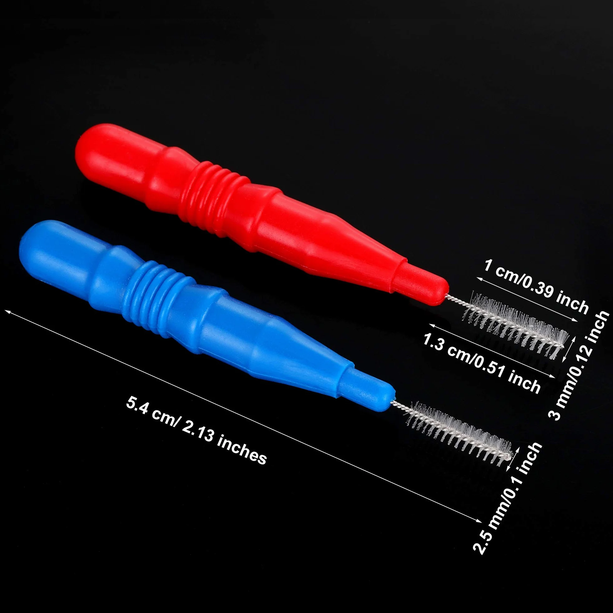 Spazzolino Interdentale Stuzzicadenti Dentali Flosser 100 Pezzi Igiene Orale Strumento (Rosso, Blu)