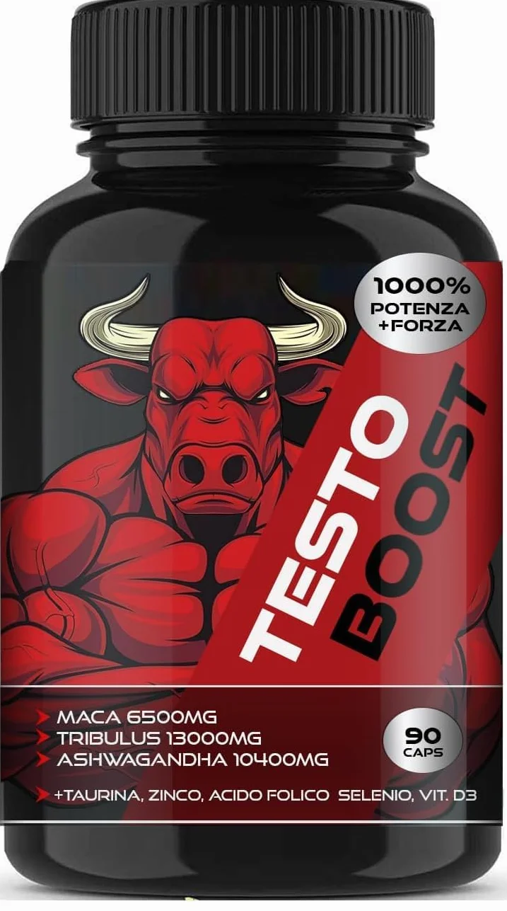 Maca 6500mg, Ashwagandha 10.400m,g Tribulus 13.000mg + Taurina, Zinco e Selenio | Alto Dosaggio, 120 Capsule