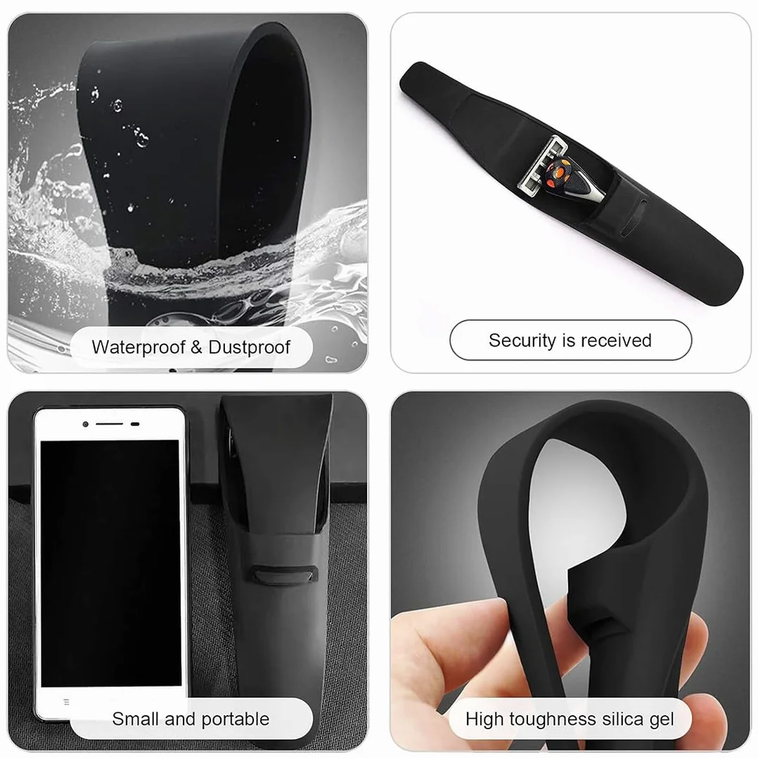 Protettiva per Rasoi vviaggio,Custodia Protettiva per Rasoio,Custodia Protettiva Portatile per Rasoio,Custodia per Rasoio Di Sicurezza, Custodia Rasoio del Silicone,Nero