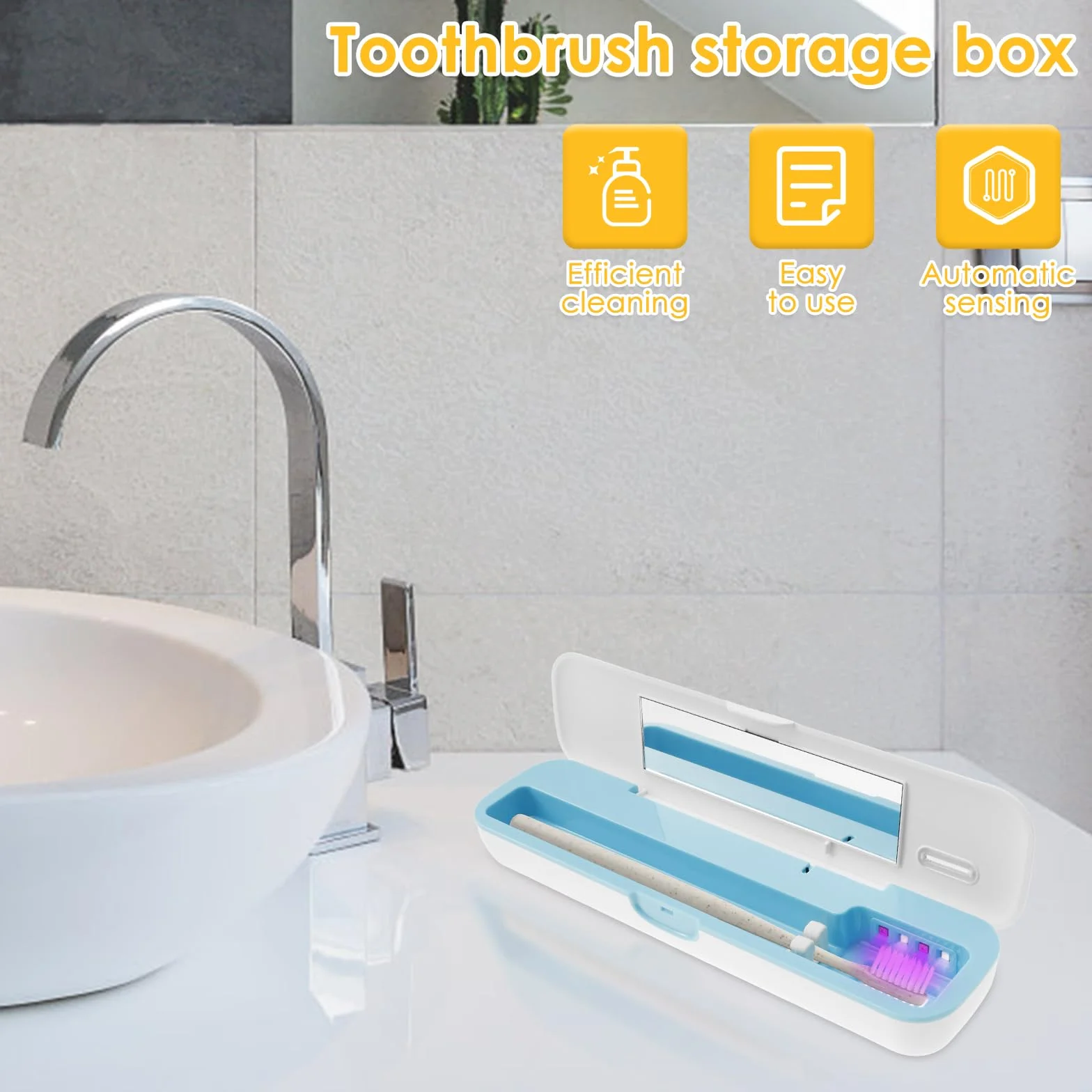 Portaspazzolino UV, disinfettante e sterilizzatore per famiglia/viaggi, regalo di compleanno per uomini