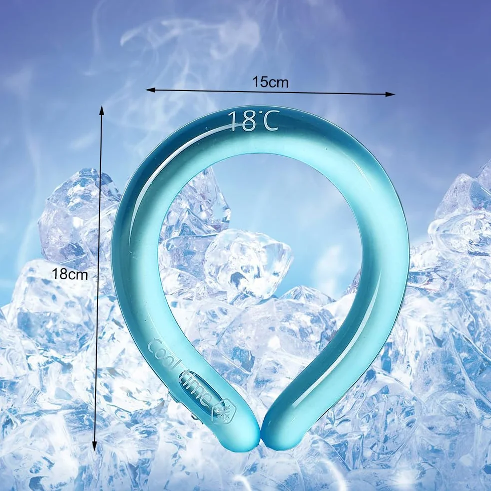 Tubo di Raffreddamento del Collo,Tubo di Ghiaccio del Collo Fisico 18°C Dispositivo di Raffreddamento Collo,Tubo di raffreddamento per Collo,Anello di Raffreddamento del Collo,Reusable Cooling Ring