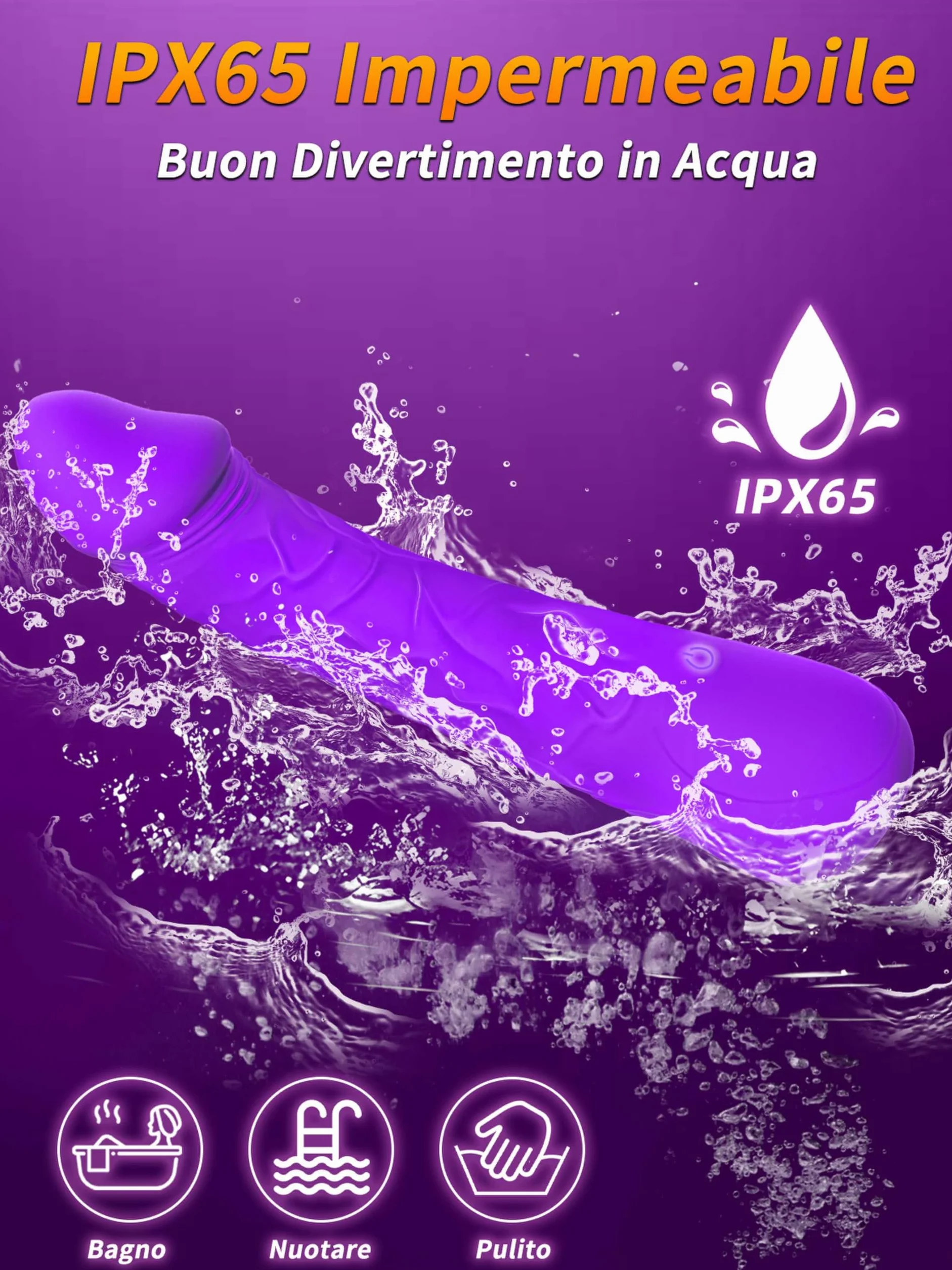 Coyoho Vibratoreper Donna Punto G Squirting Sex Toys Realistico Dildo Clidoride Uomo 10 Modalità Sexyshop Oggetti (viola)