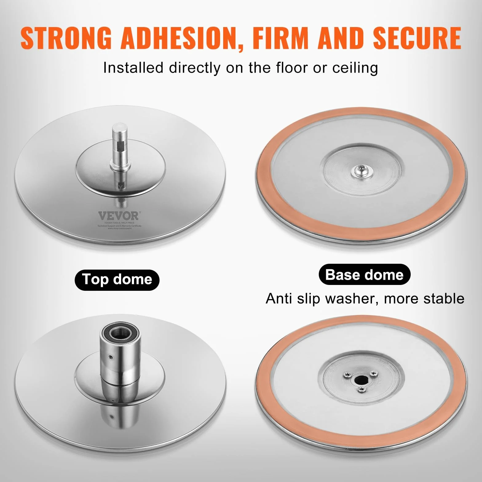 VEVOR Bastone da ballo professionale 45 mm acciaio inossidabile regolabile in altezza