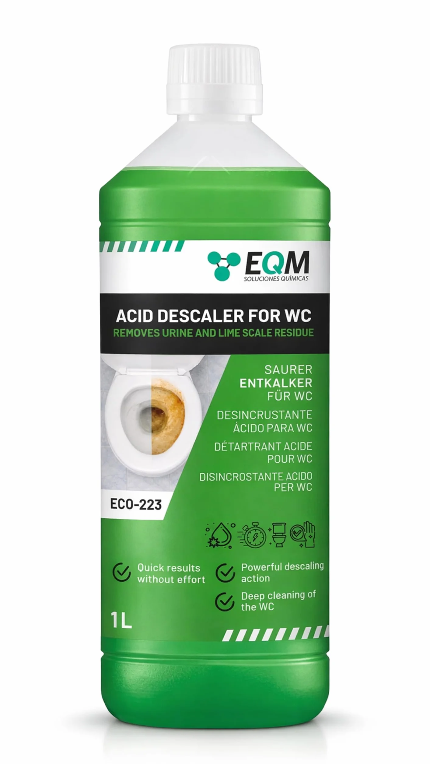 EQM Disincrostante WC Acido 1 L - Anticalcare Potente per Sanitari