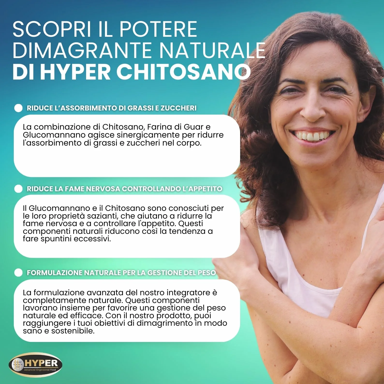 Hyper Chitosano Glucomannano 3x120 Compresse Integratore Dimagrante Brucia Grassi Riduzione Fame Nervosa